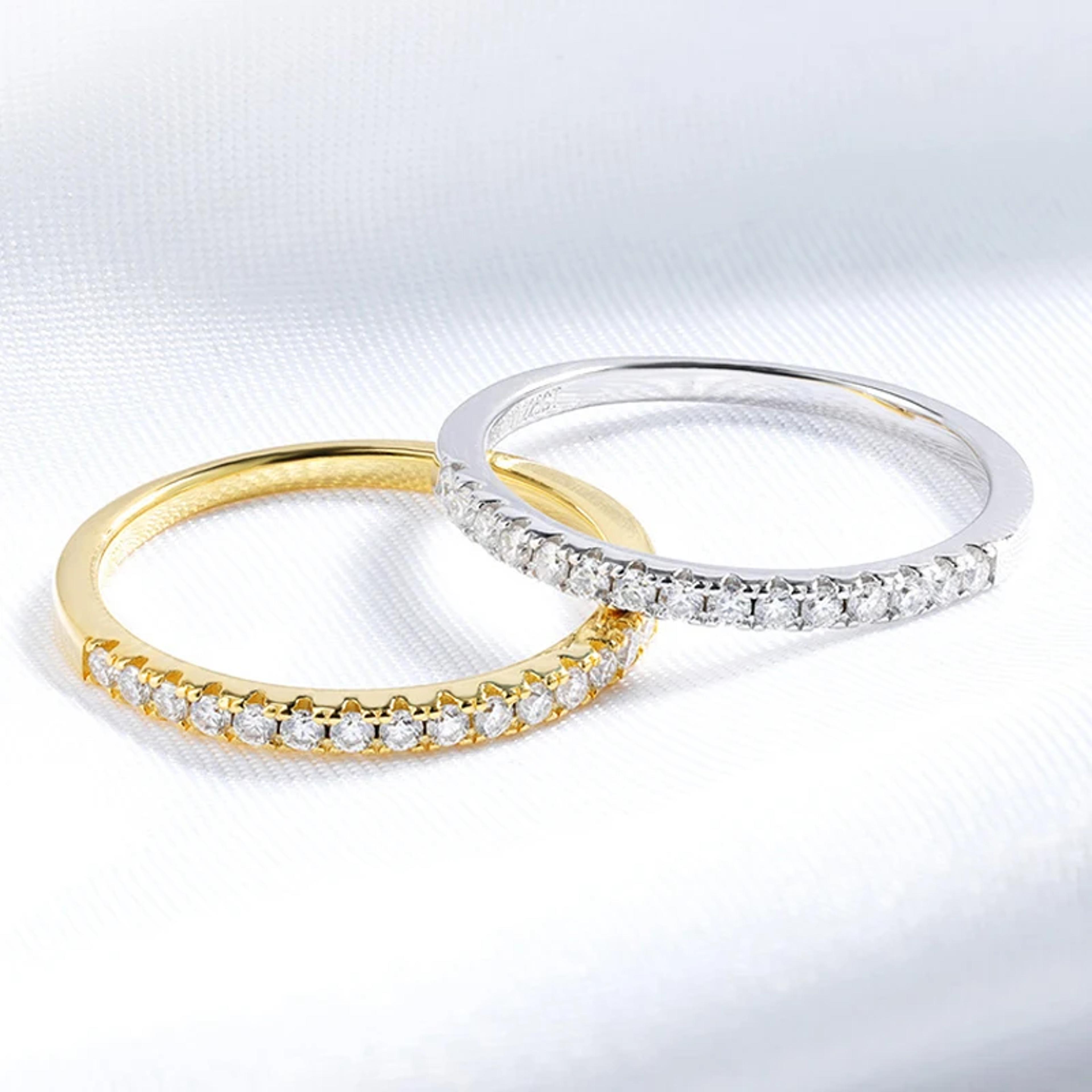 moissanite crown wedding band sterling silver ring for women