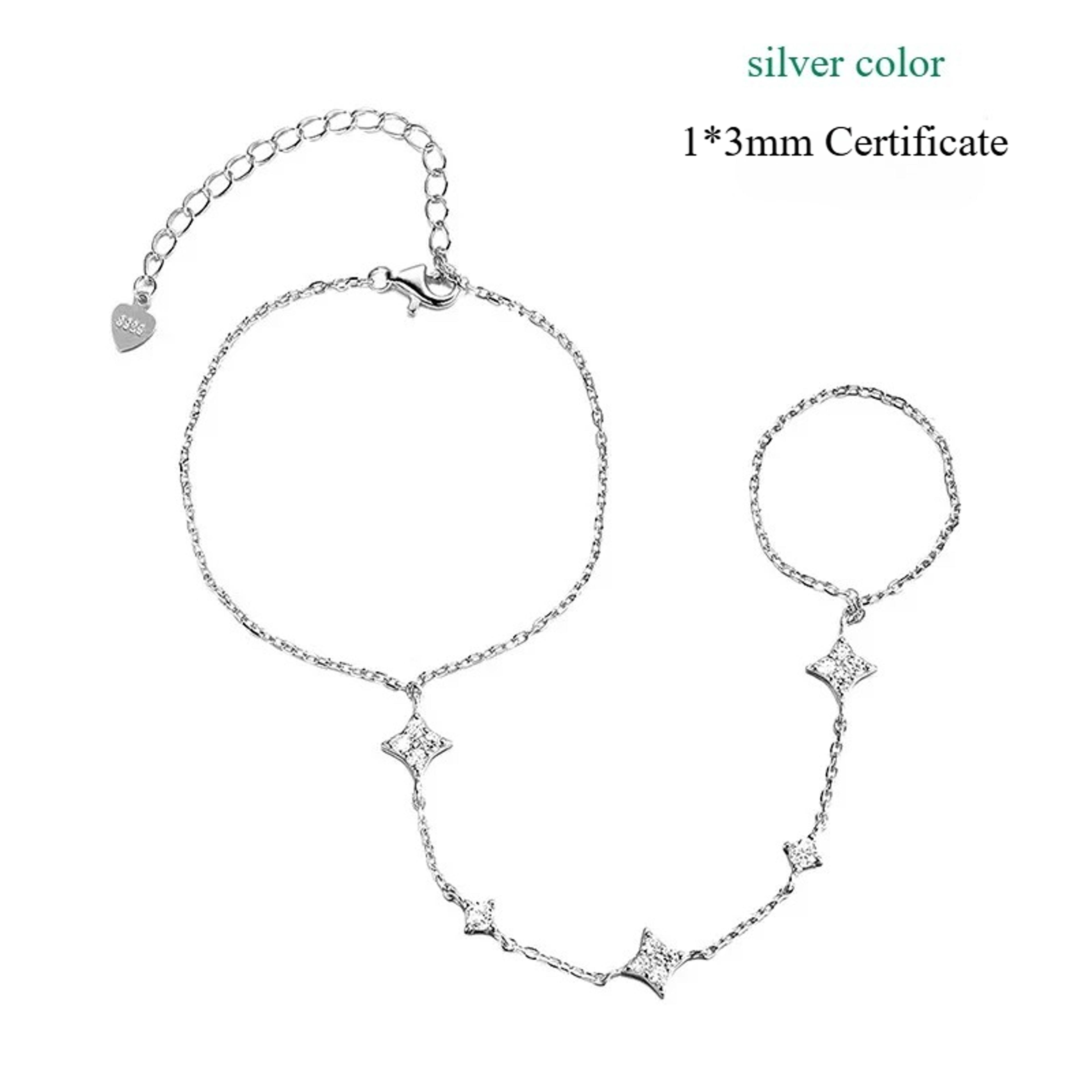 gold plated moissanite bracelet adjustable sterling silver jewelry