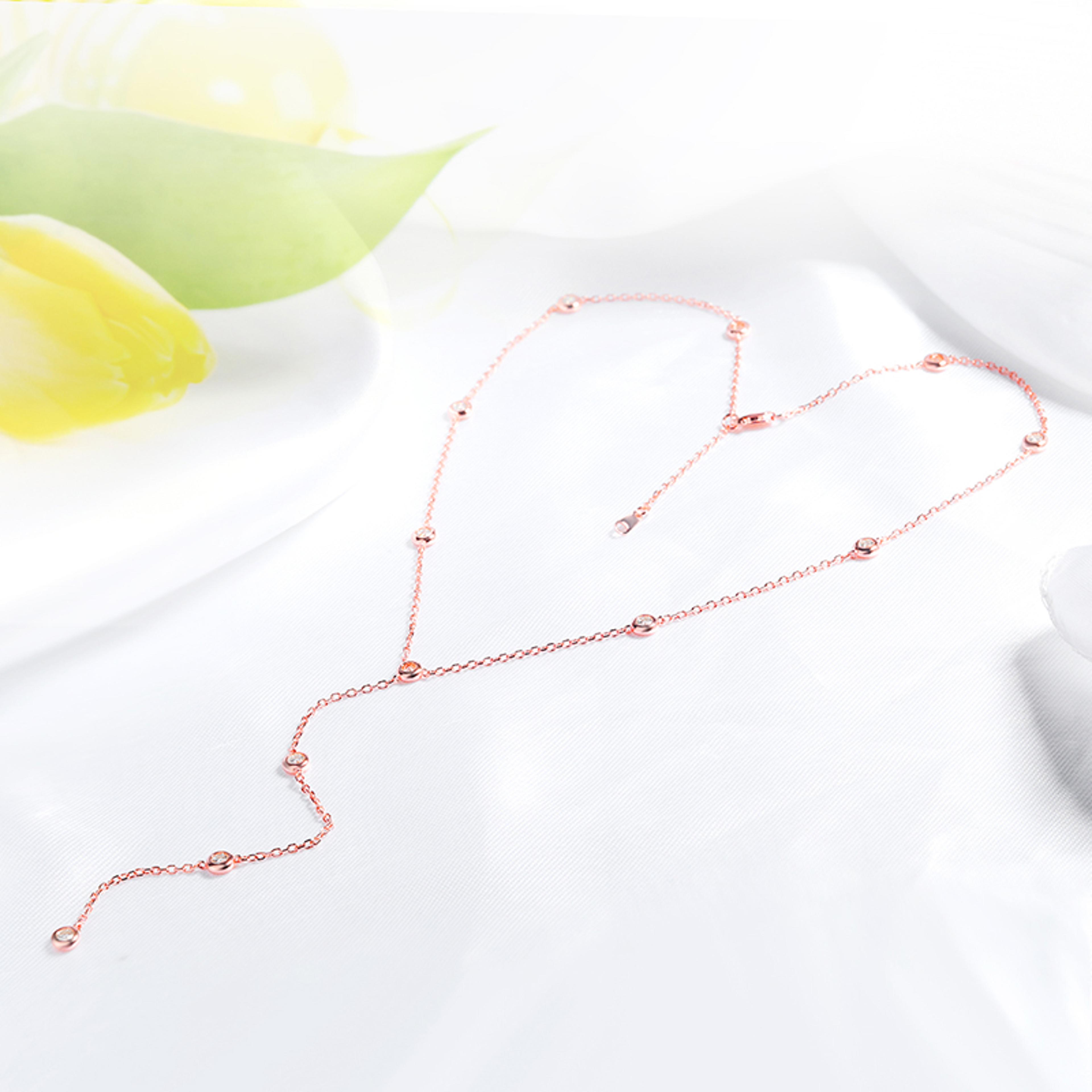 classic bubble moissanite necklace gold plated sterling silver pendant