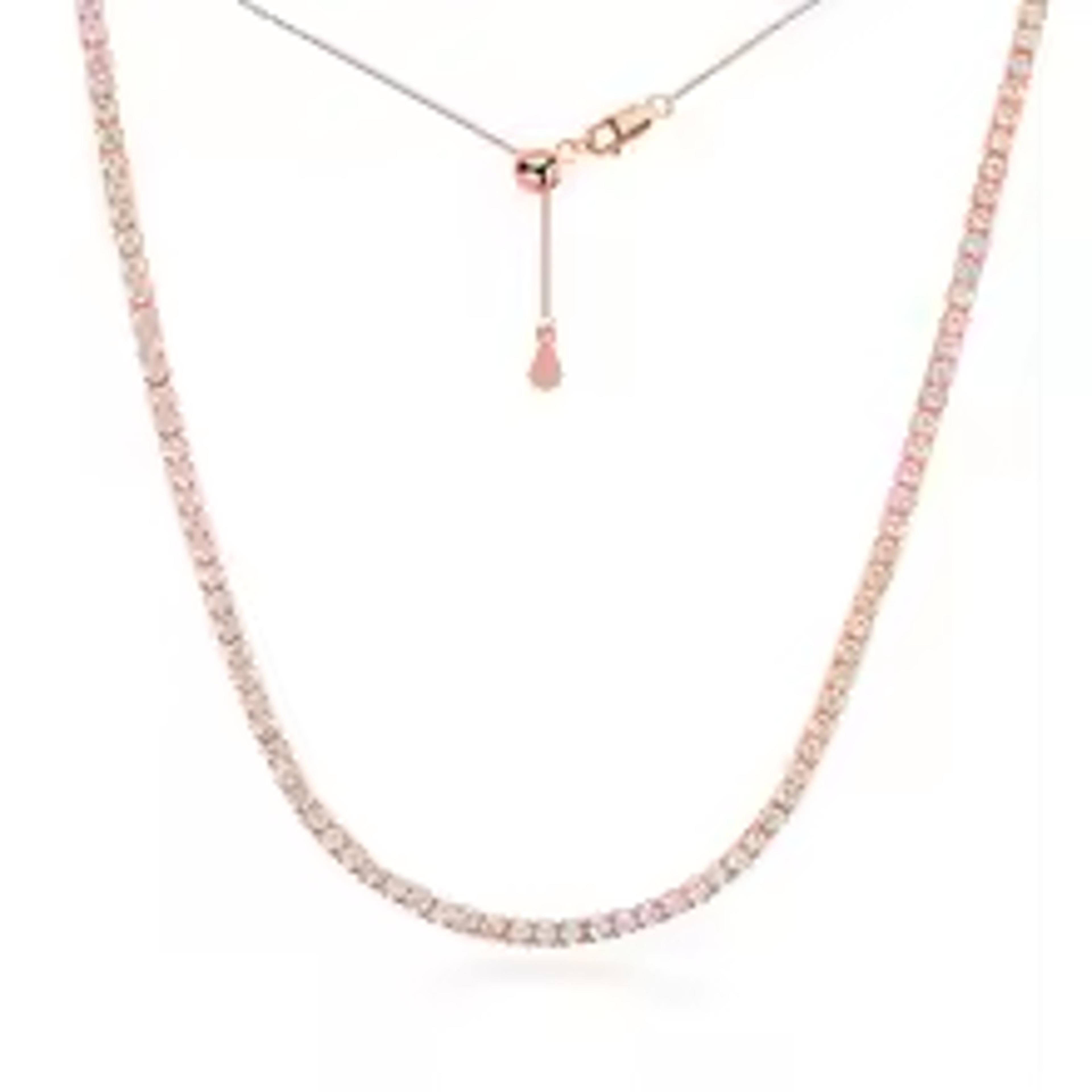 moissanite tennis necklace sterling silver adjustable choker