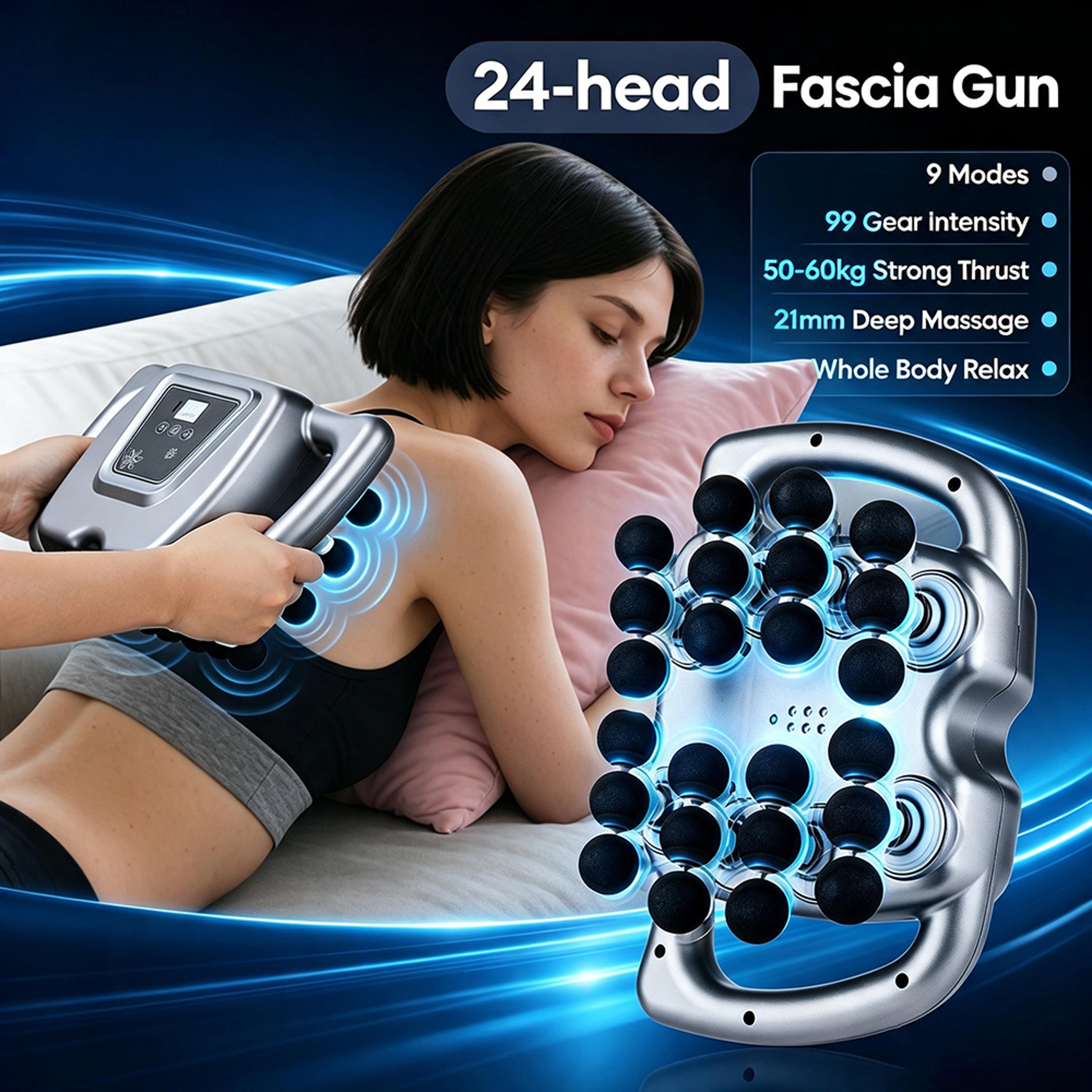 head deep tissue massage gun for full body muscle relaxation