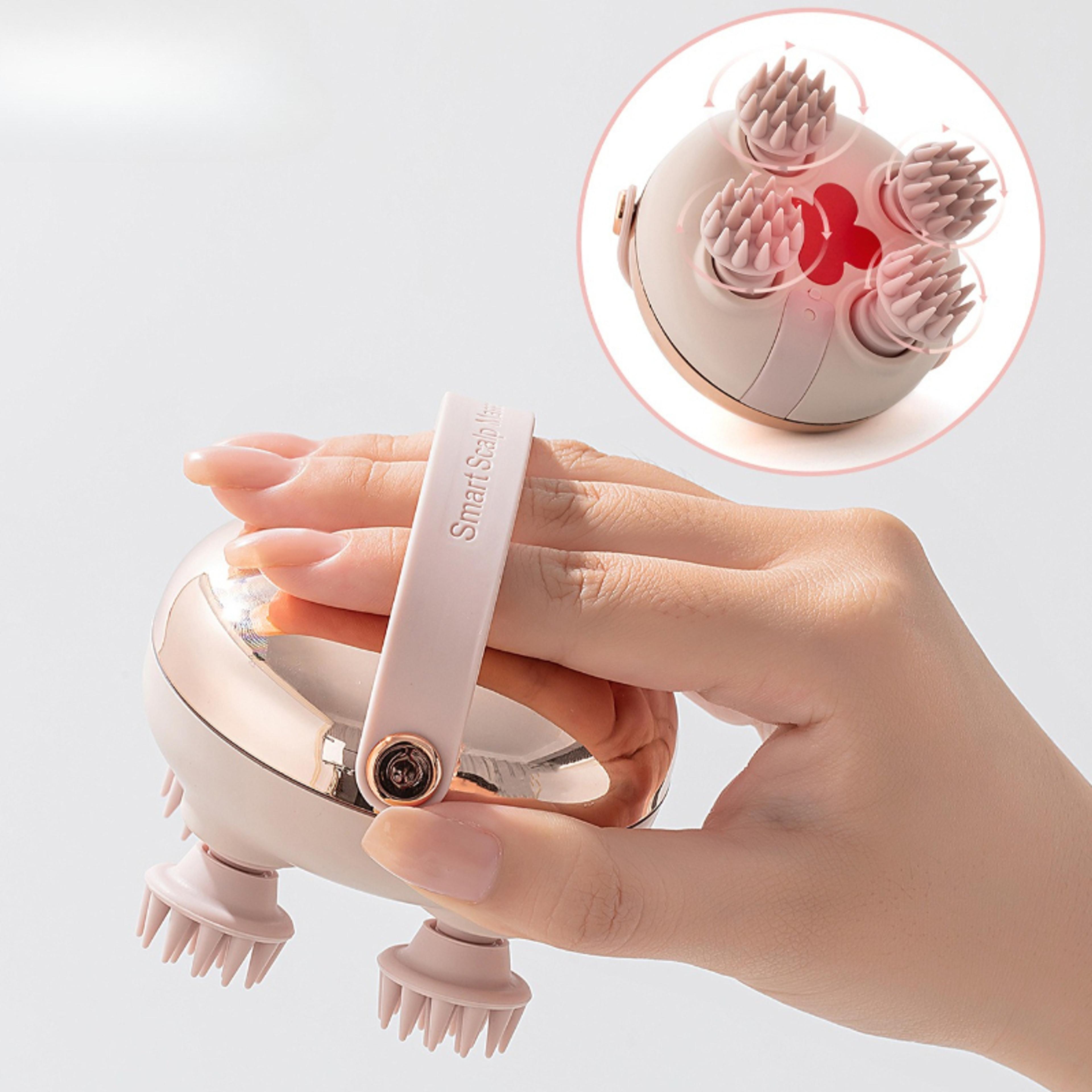 rechargeable waterproof electric scalp massager for head neck and body relaxation