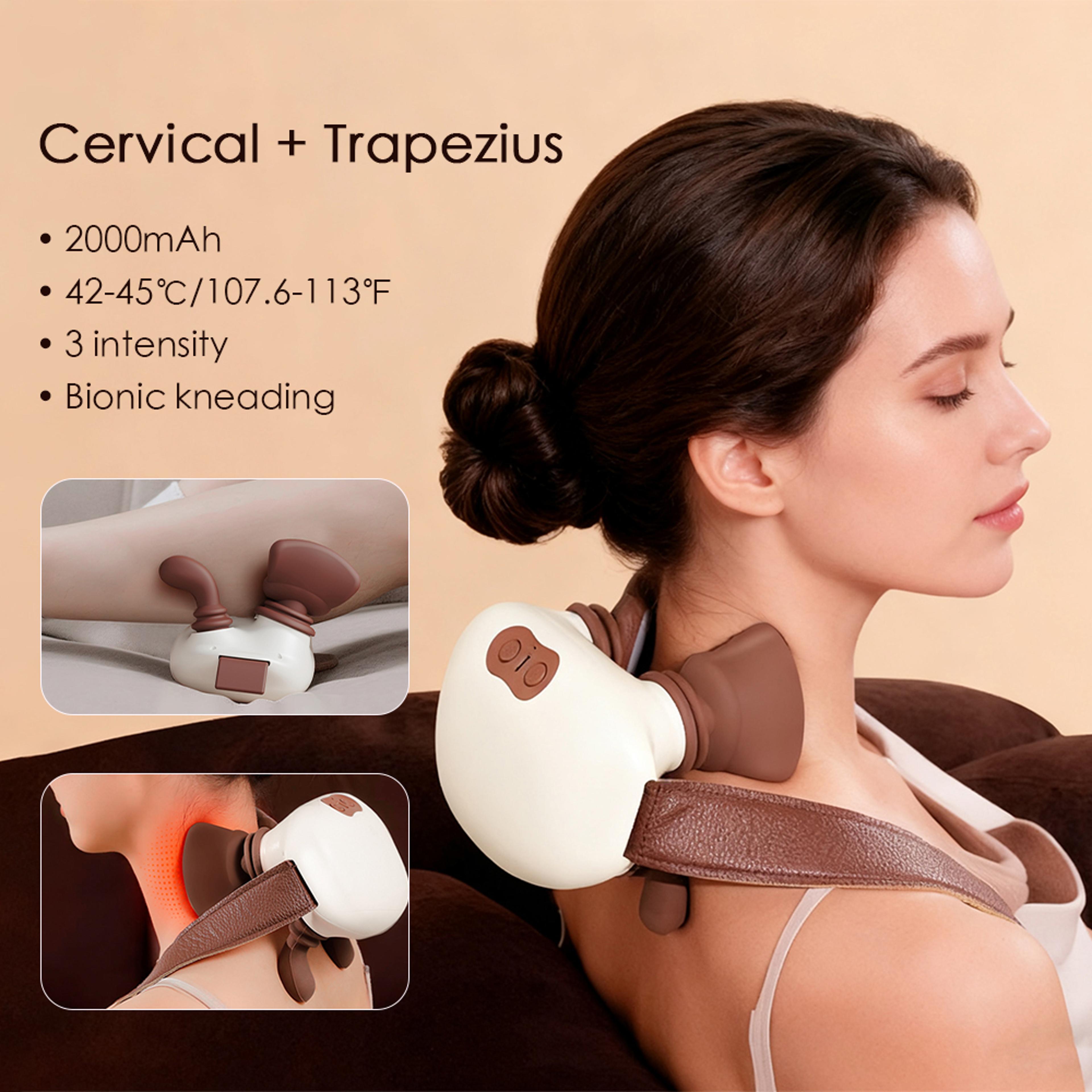 wireless shiatsu neck and back massager with heat