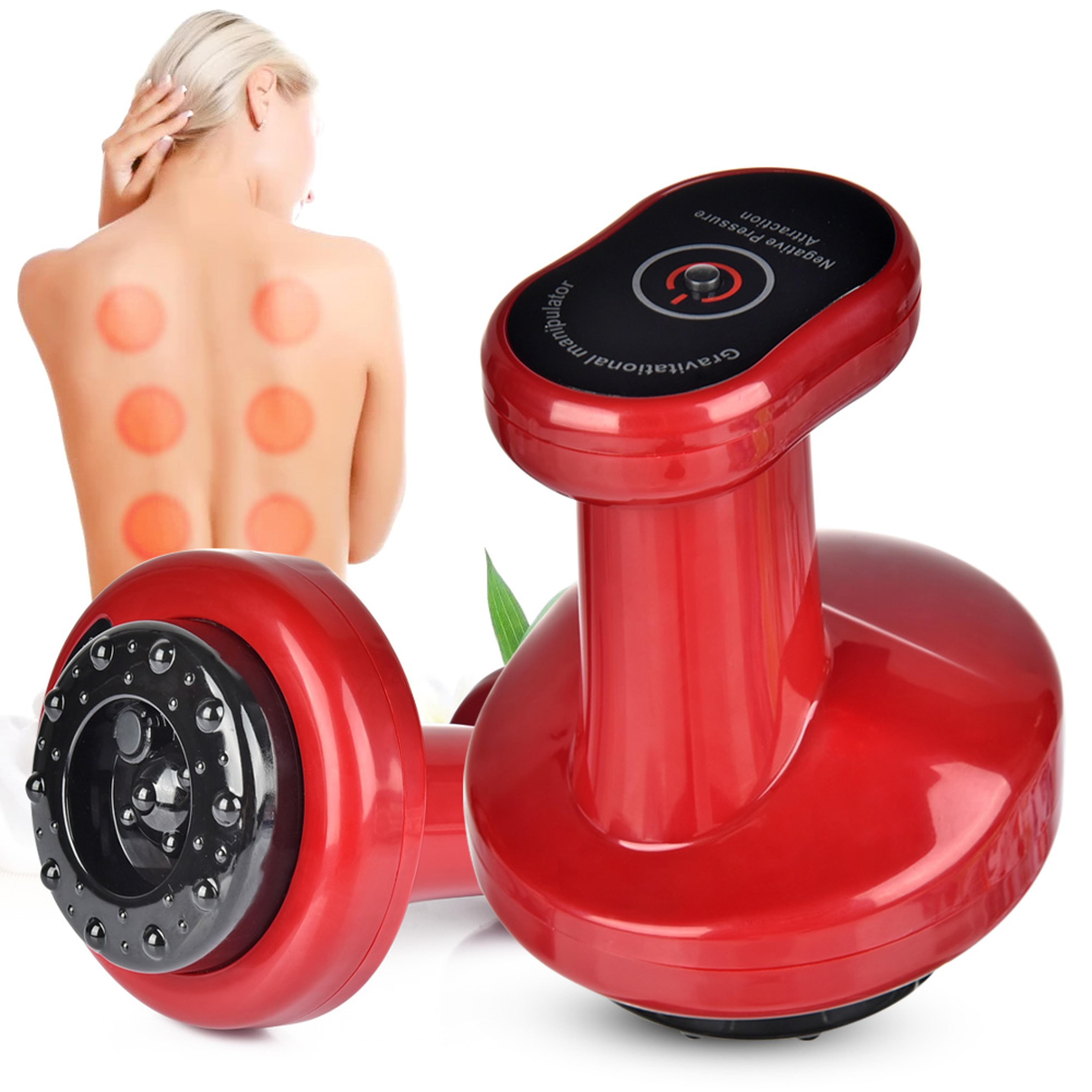 smart electric vacuum cupping massager with heat and red light therapy