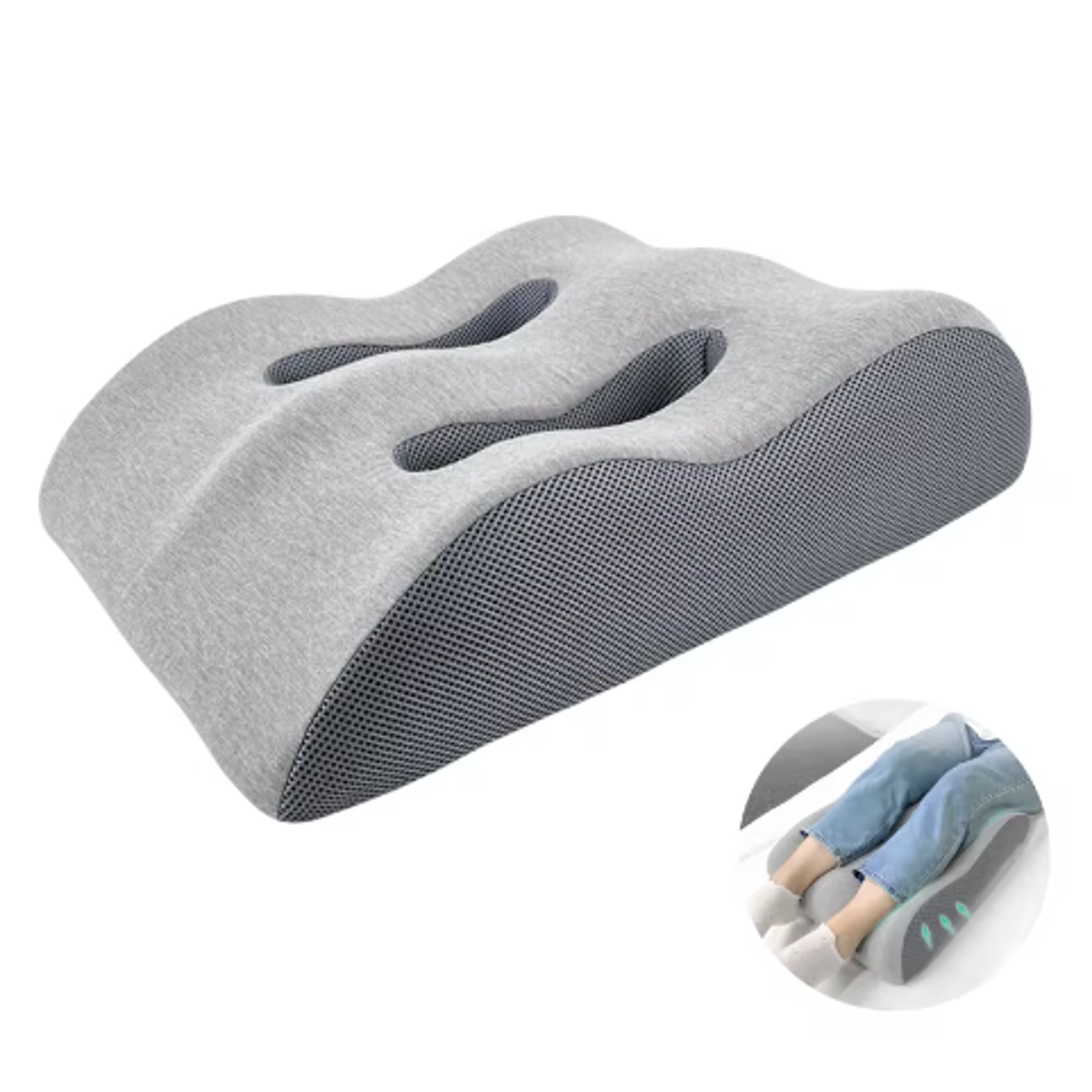 ergonomic memory foam leg elevation pillow for foot and pregnancy support