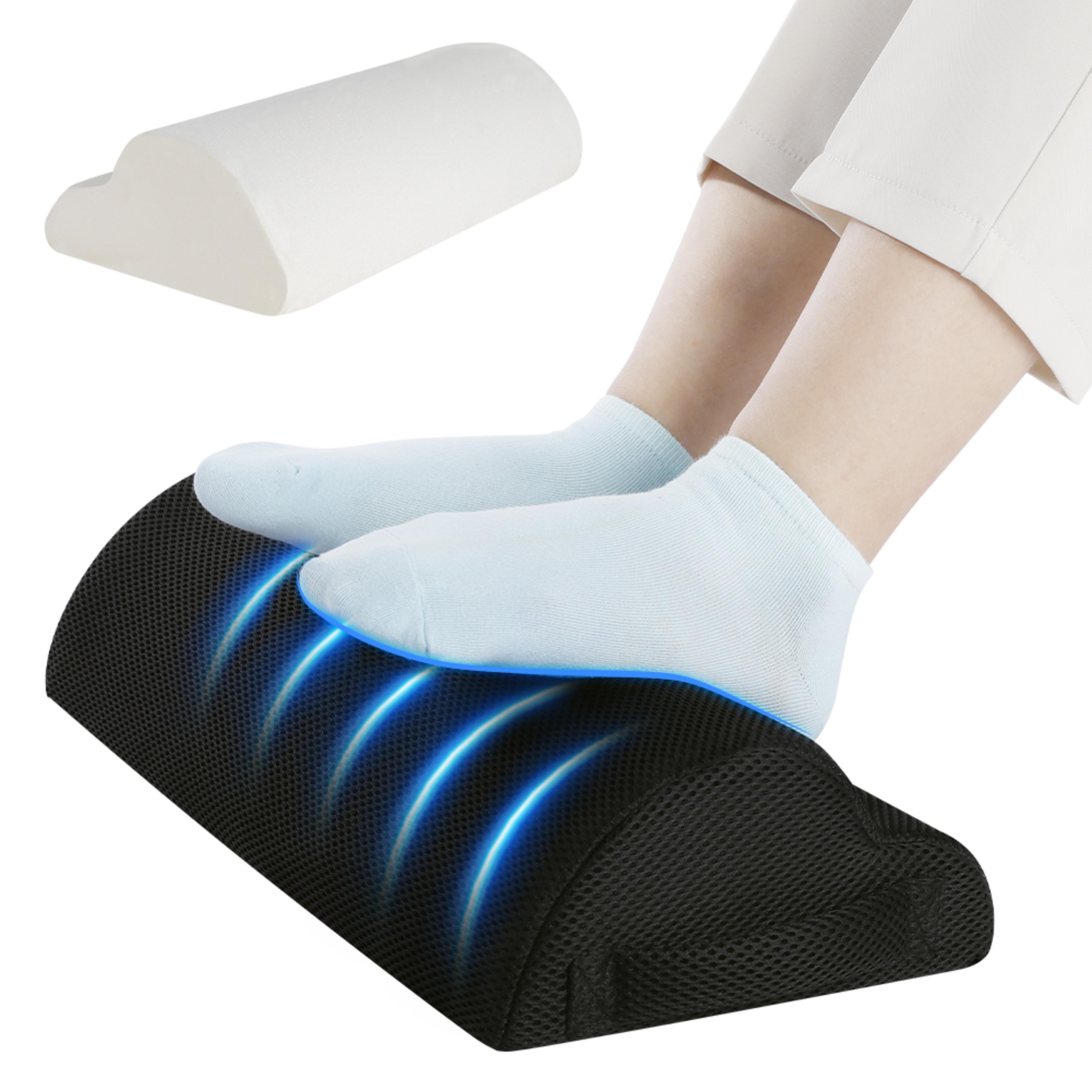 ergonomic memory foam under desk footrest and leg elevation pillow