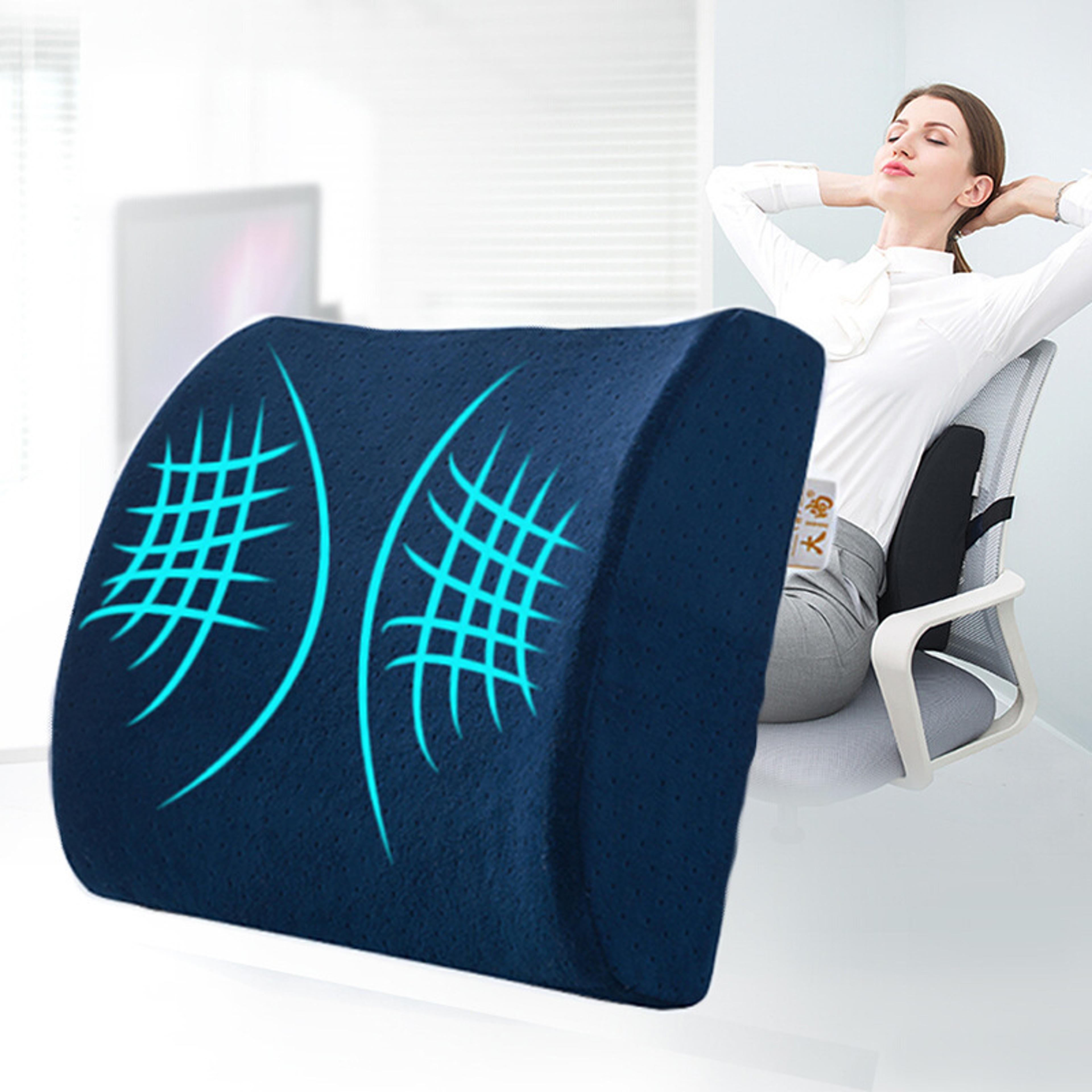 ergonomic memory foam lumbar support pillow for office chair and car seat