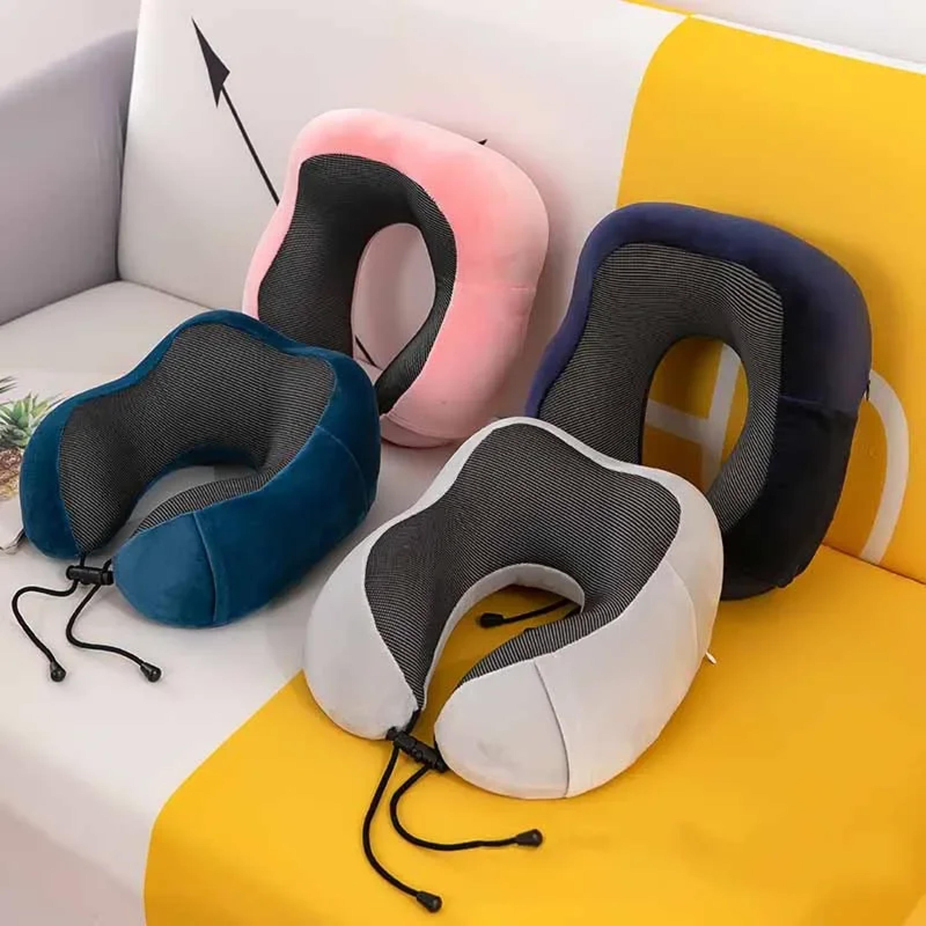 u shaped memory foam travel neck pillow for airplane sleeping and cervical support