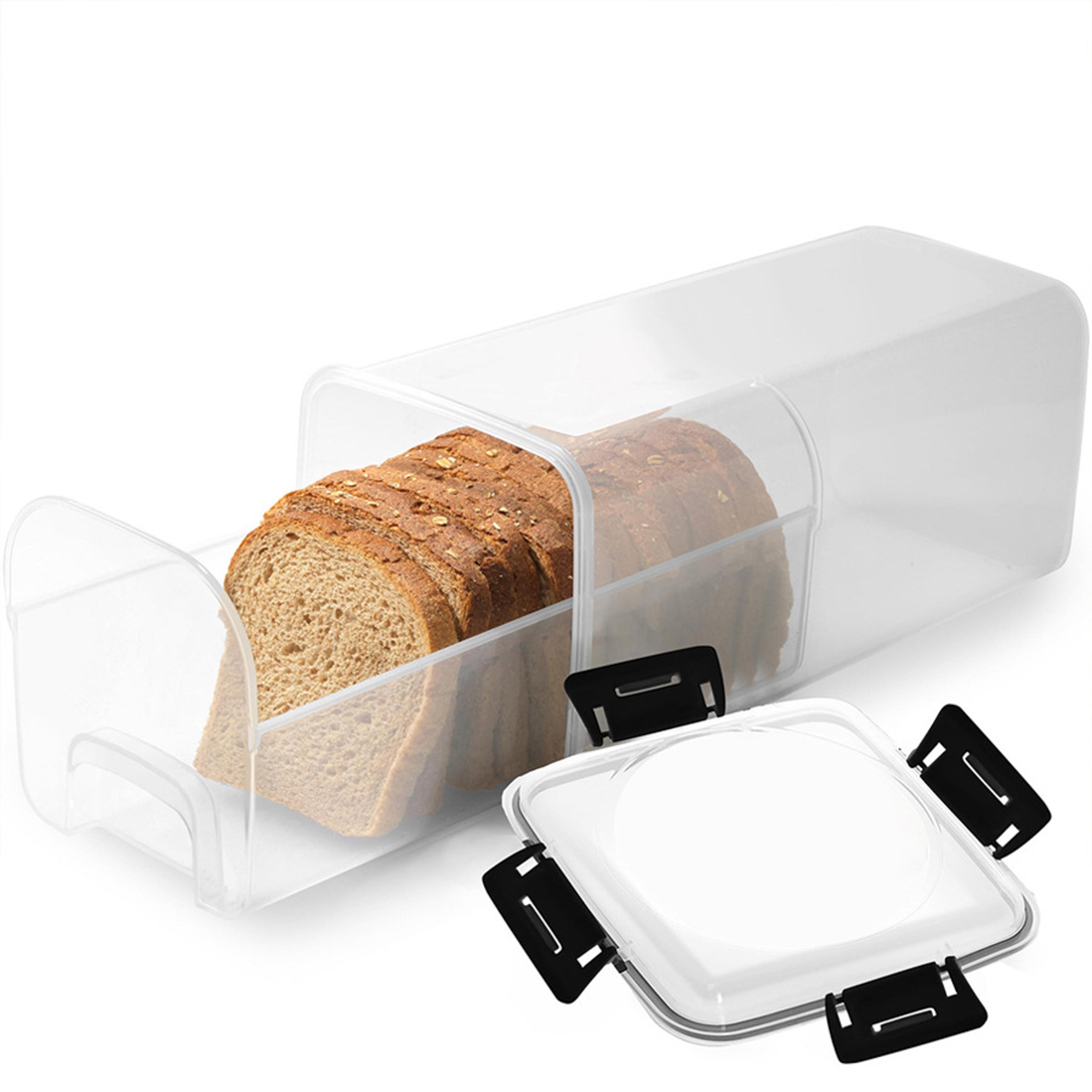 fresh keep airtight bread box clear bread storage container with lid
