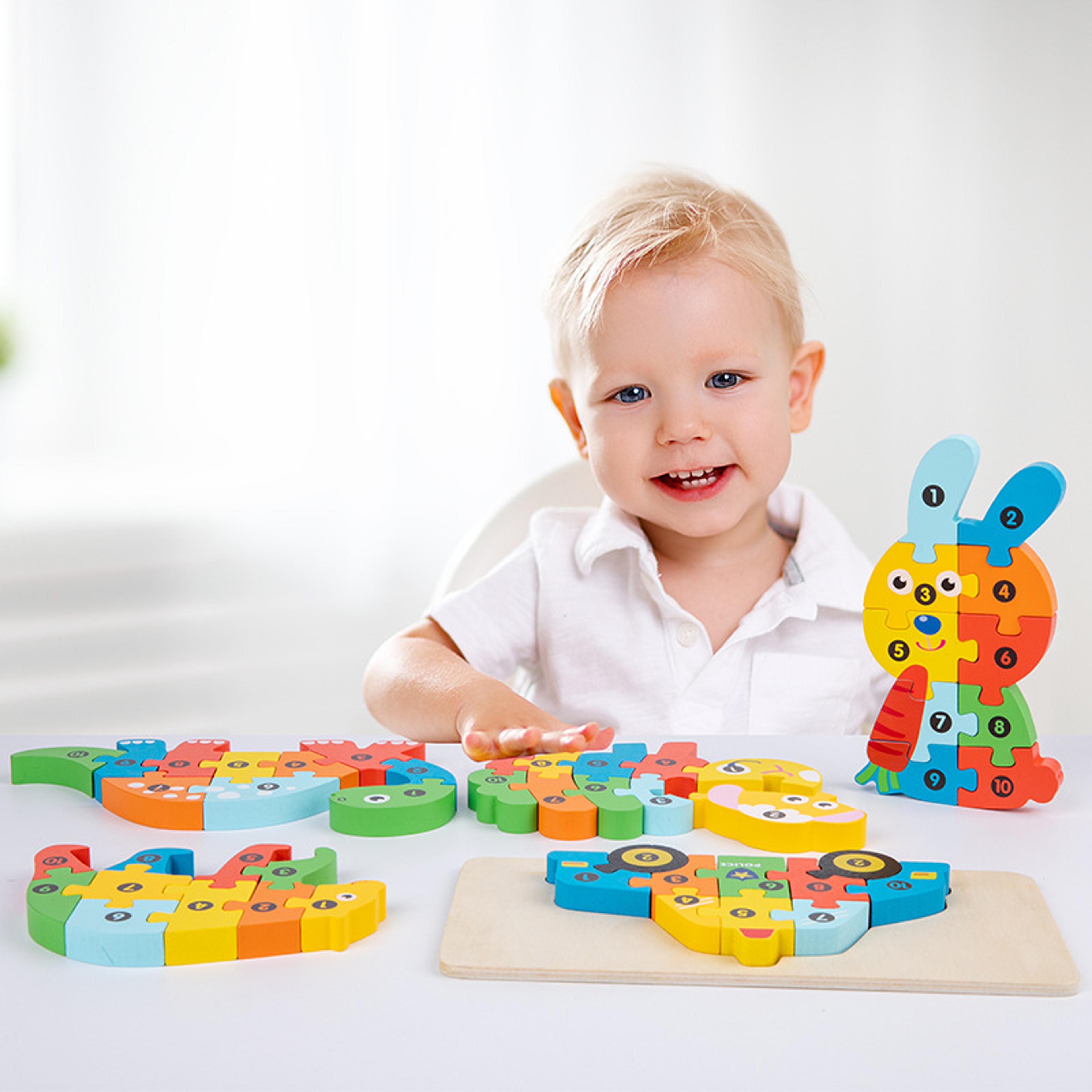 montessori wooden dinosaur puzzle educational learning toy for kids