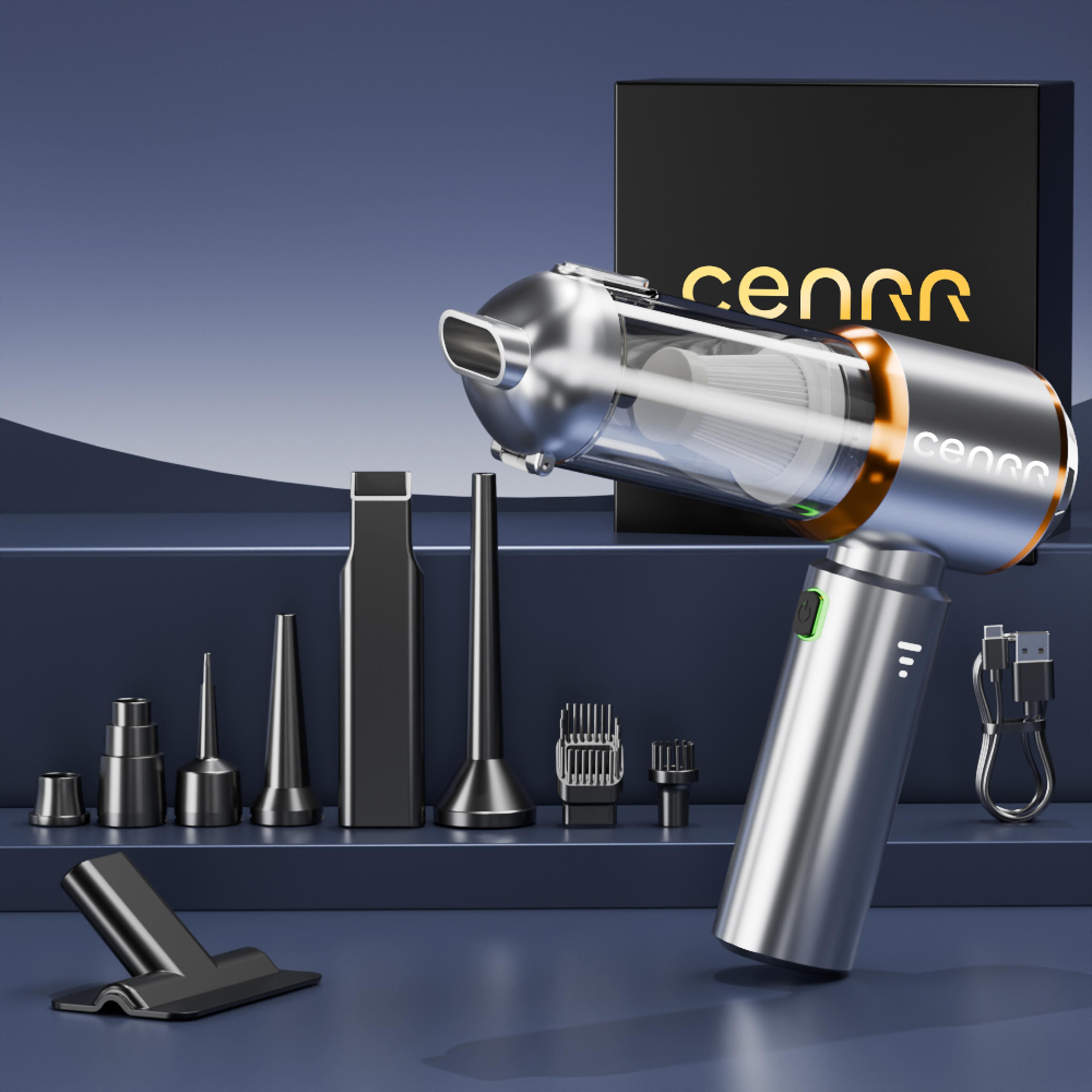 cordless car vacuum cleaner with powerful suction and handheld blower