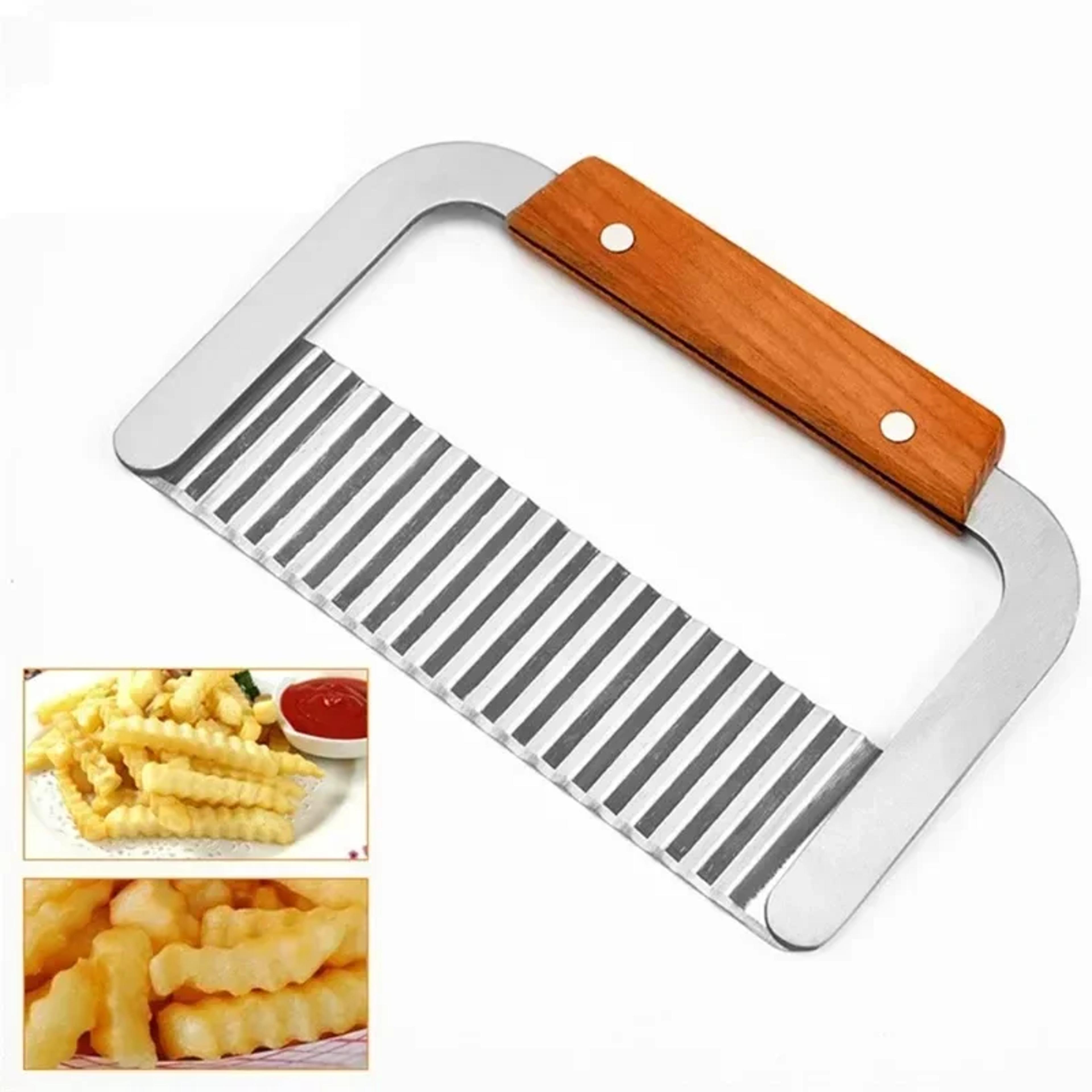 stainless steel crinkle cutter wavy vegetable slicer french fry cutter
