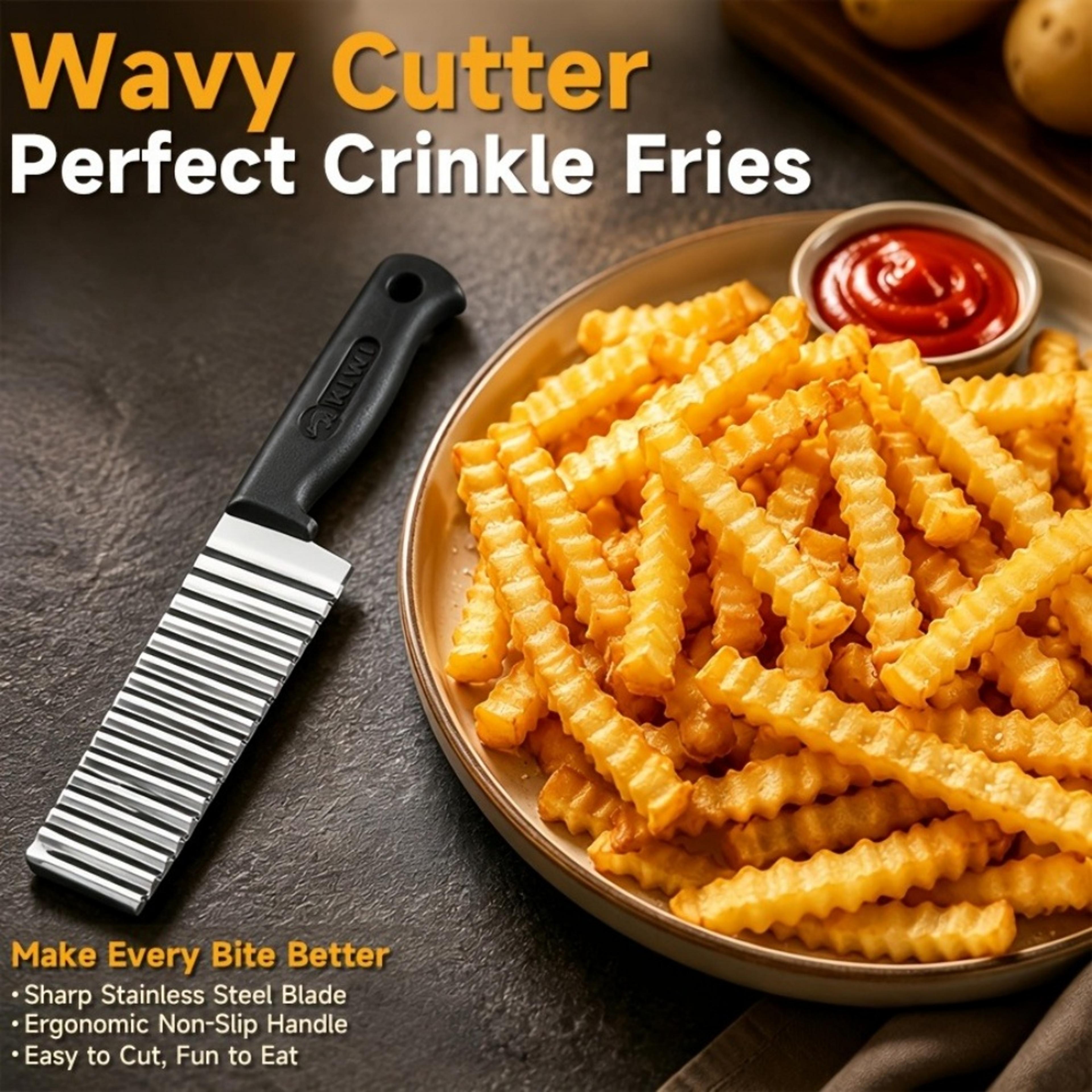 crinkle cutter wavy vegetable slicer french fry maker