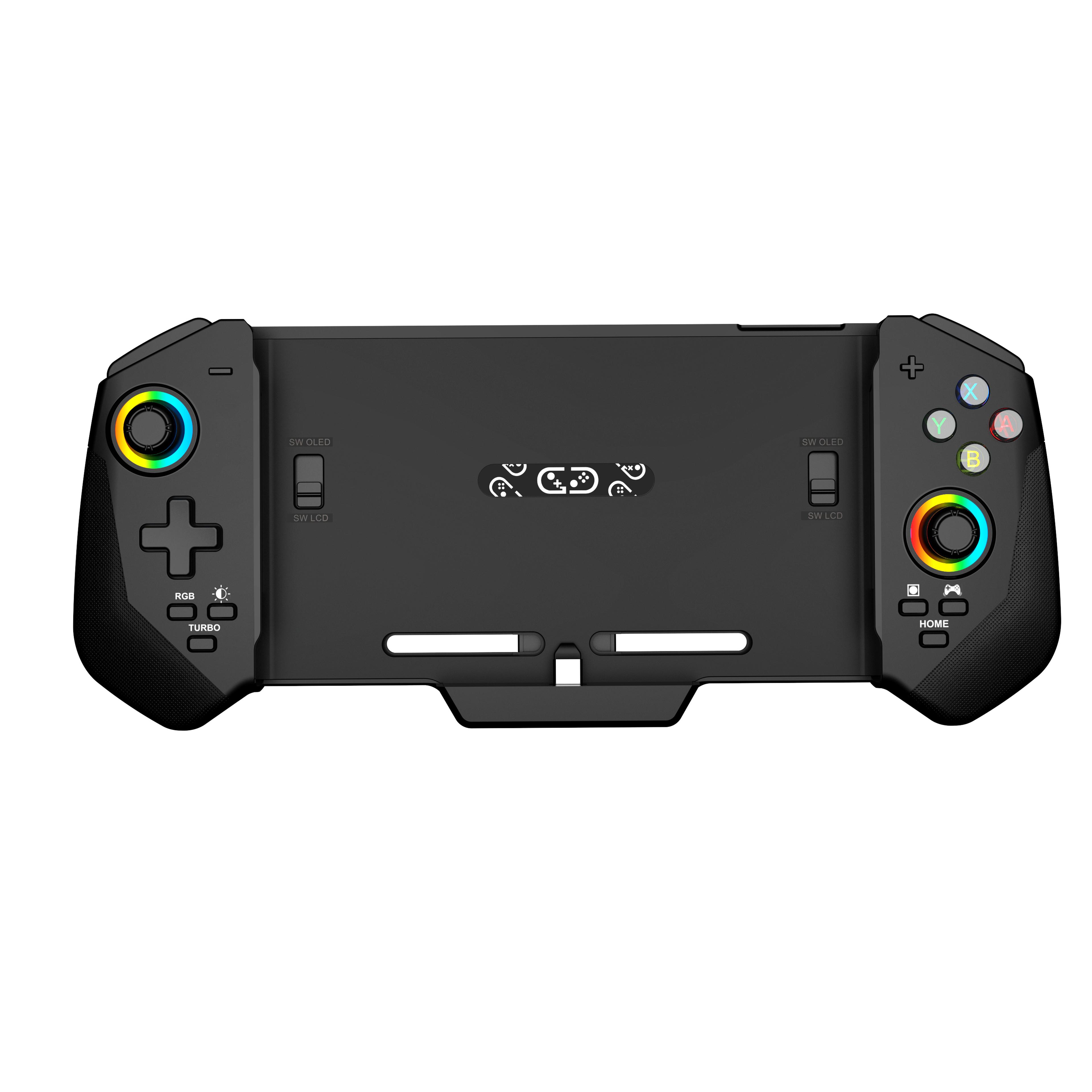 switch wired gaming controller with hall effect joysticks rgb lighting and mechanical buttons