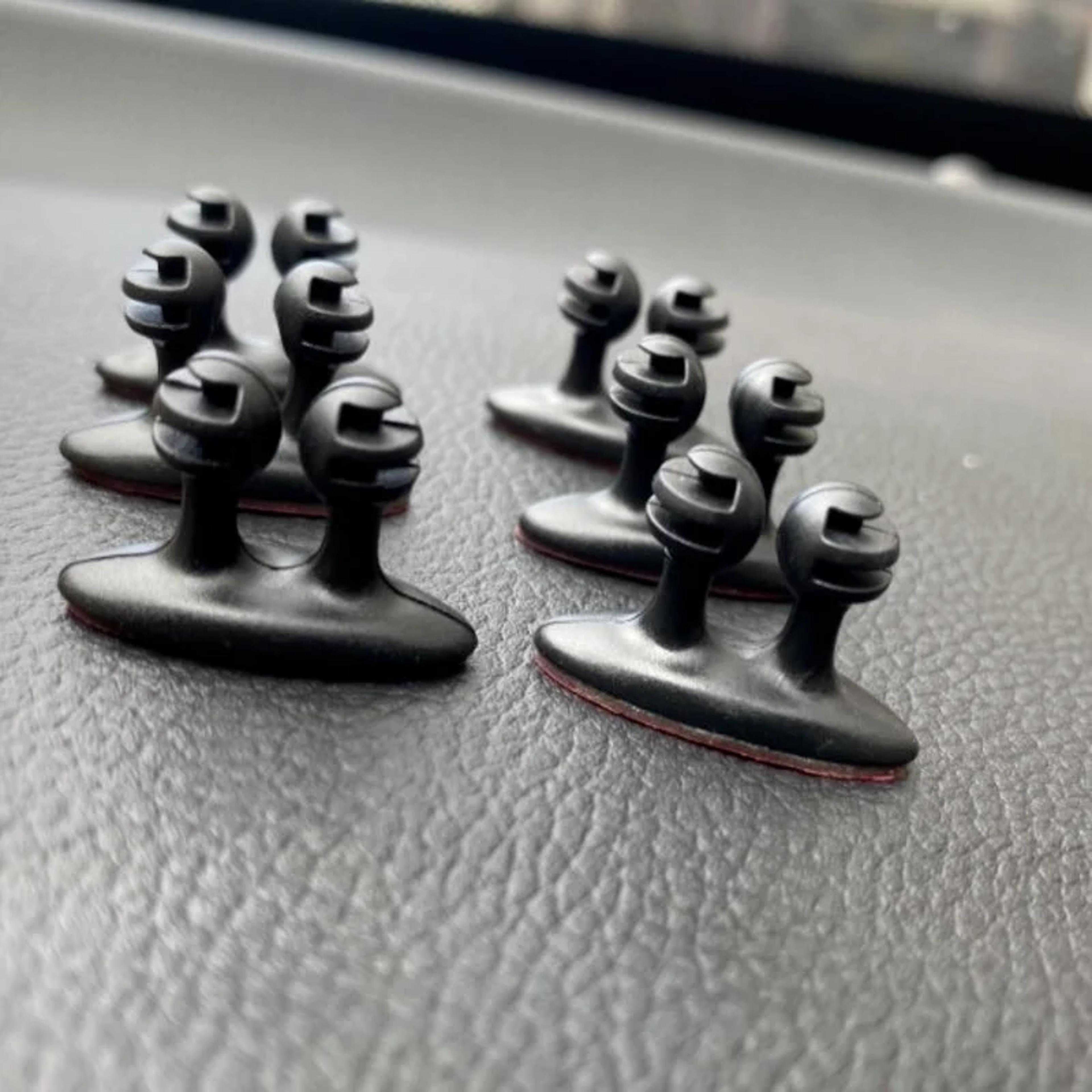 dashboard car cable organizer adhesive charger cord holder clips