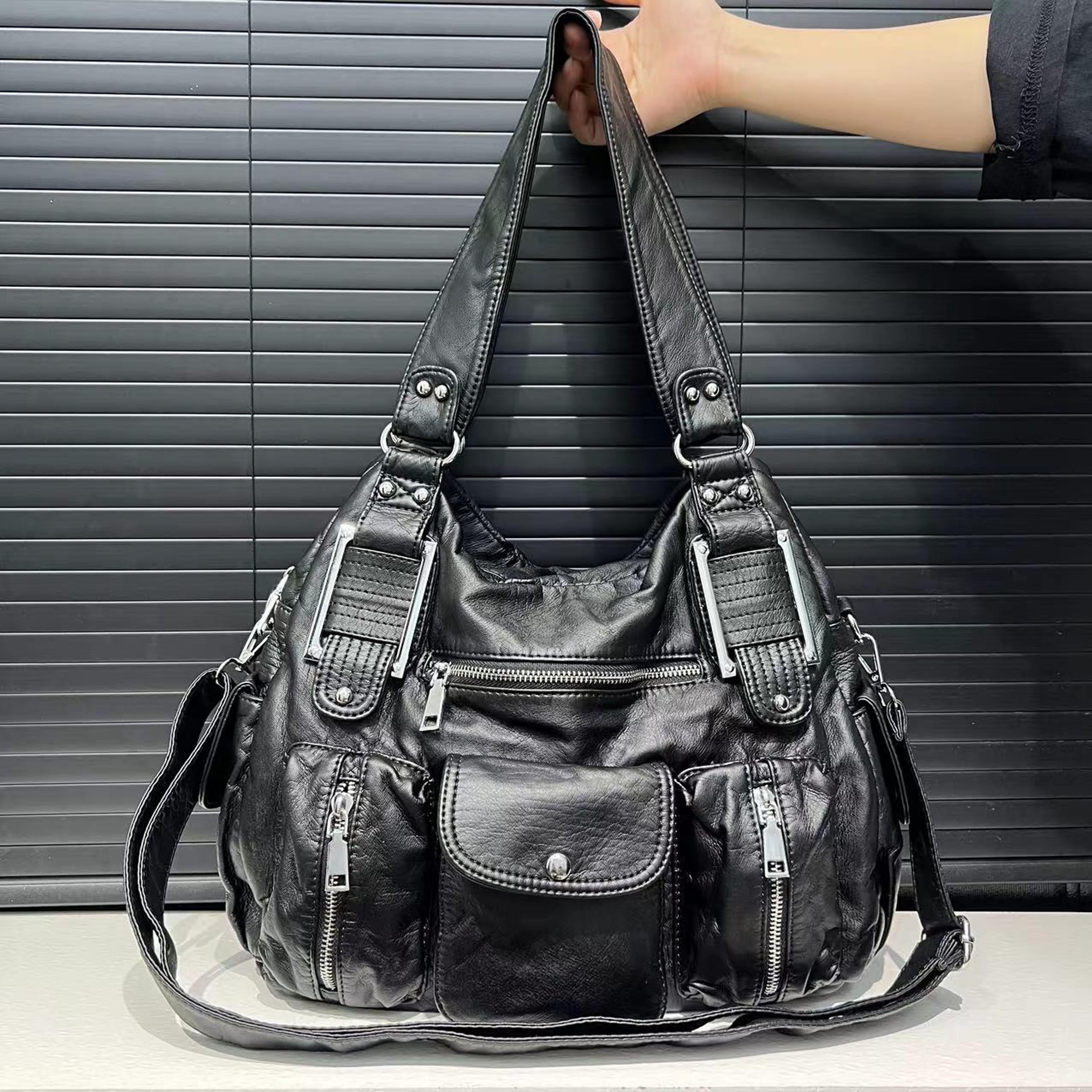 motorcycle bag multi pocket crossbody shoulder bag for women