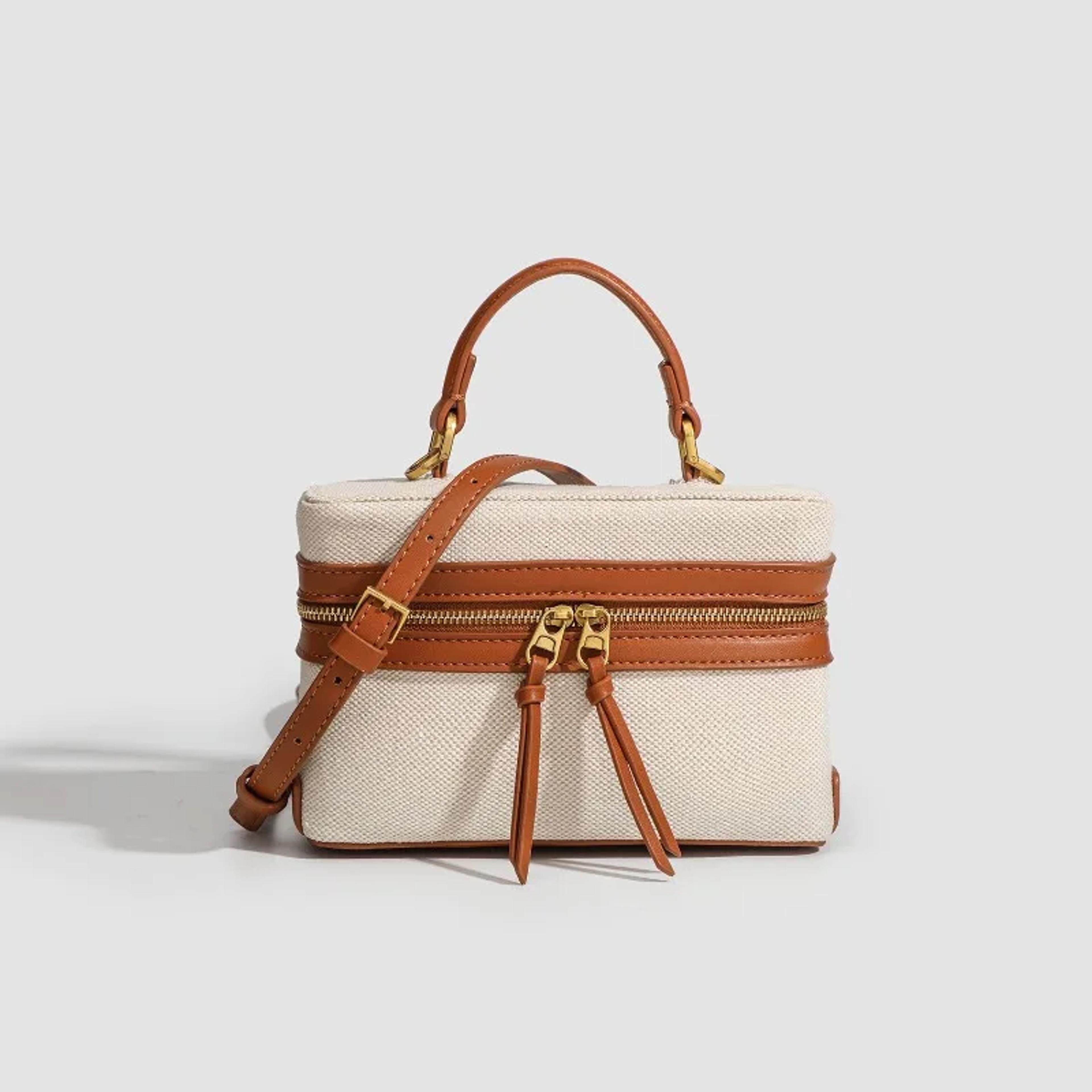 canvas box crossbody bag for women small shoulder purse