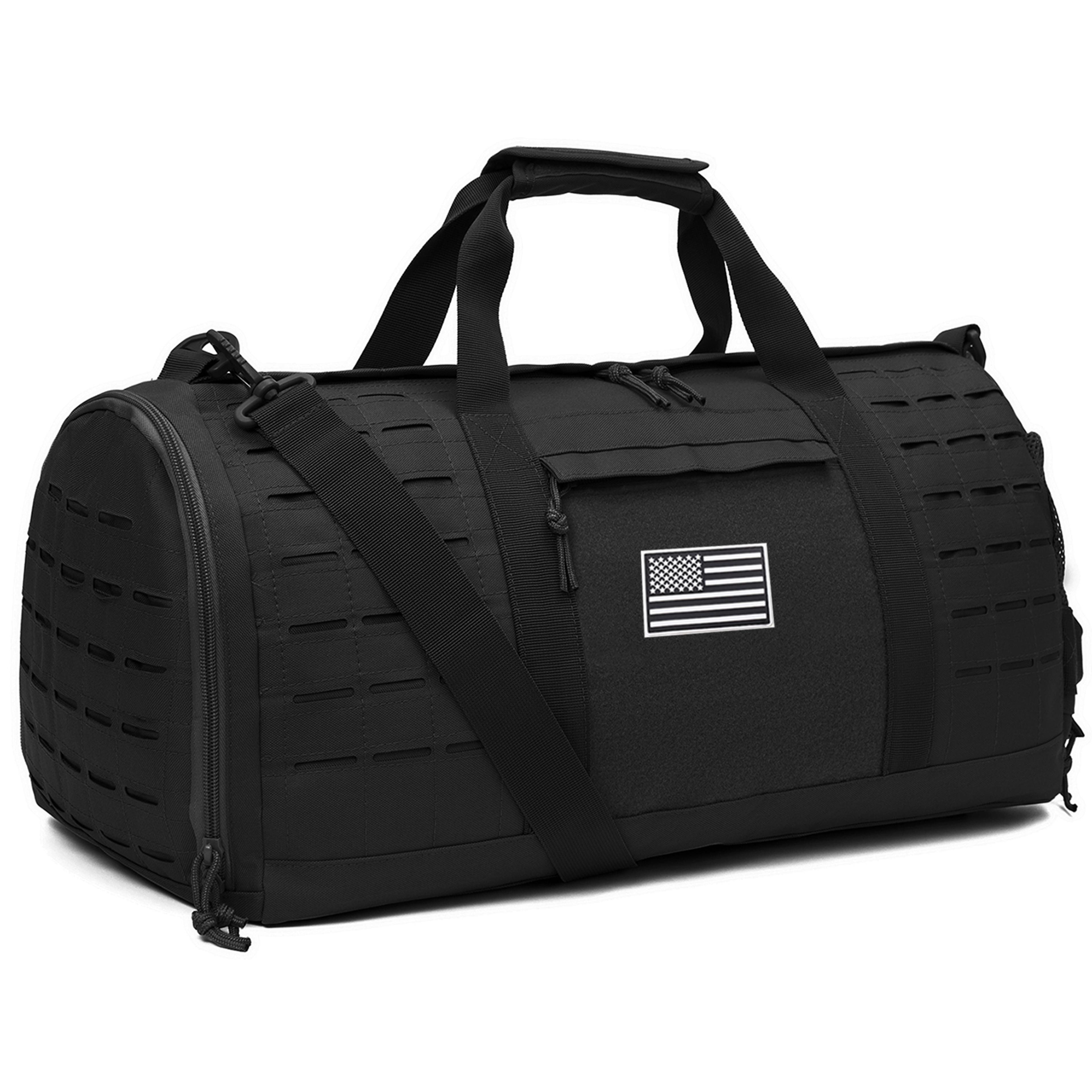tactical gym duffle bag with shoe compartment