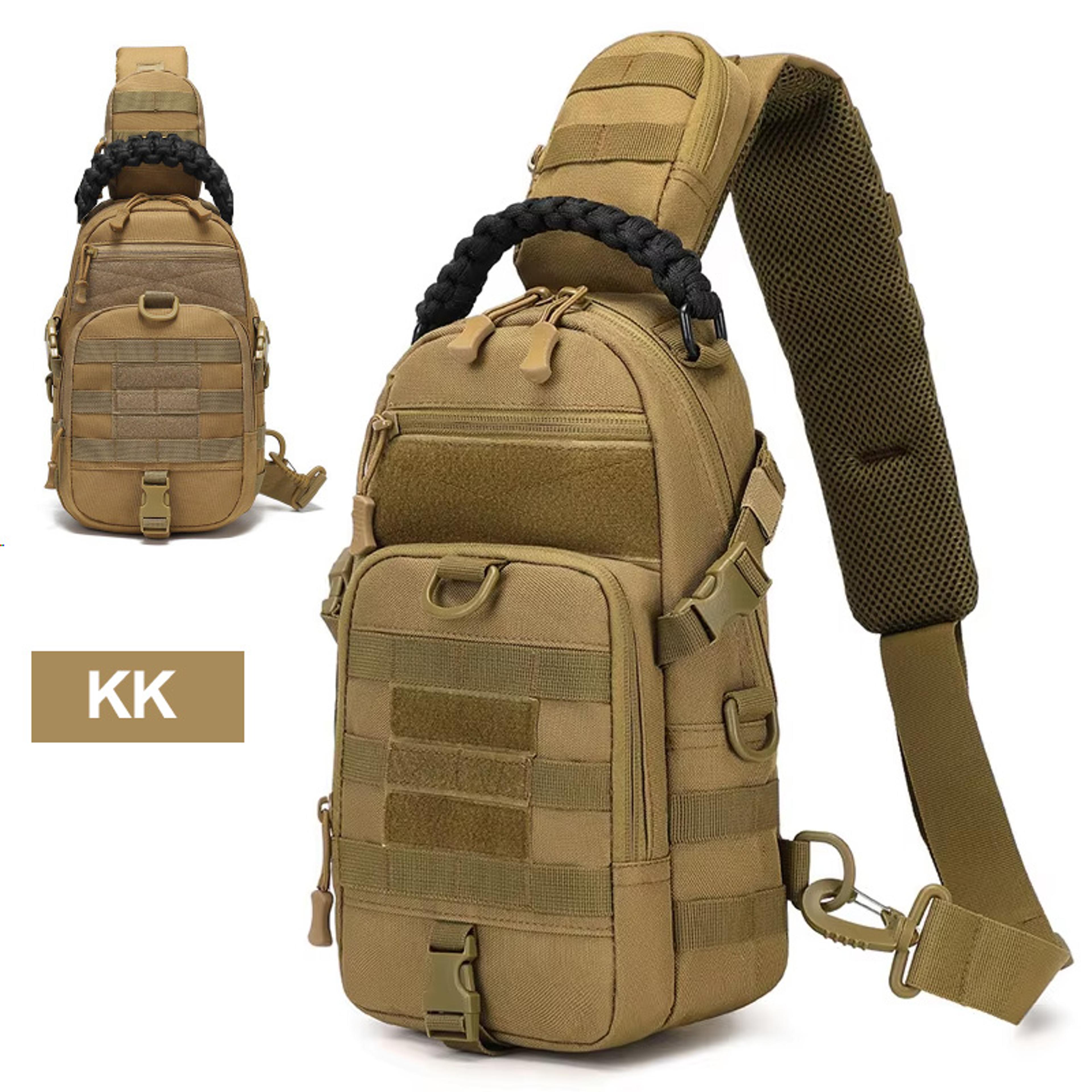 mens tactical chest bag sling pack for hiking camping and travel