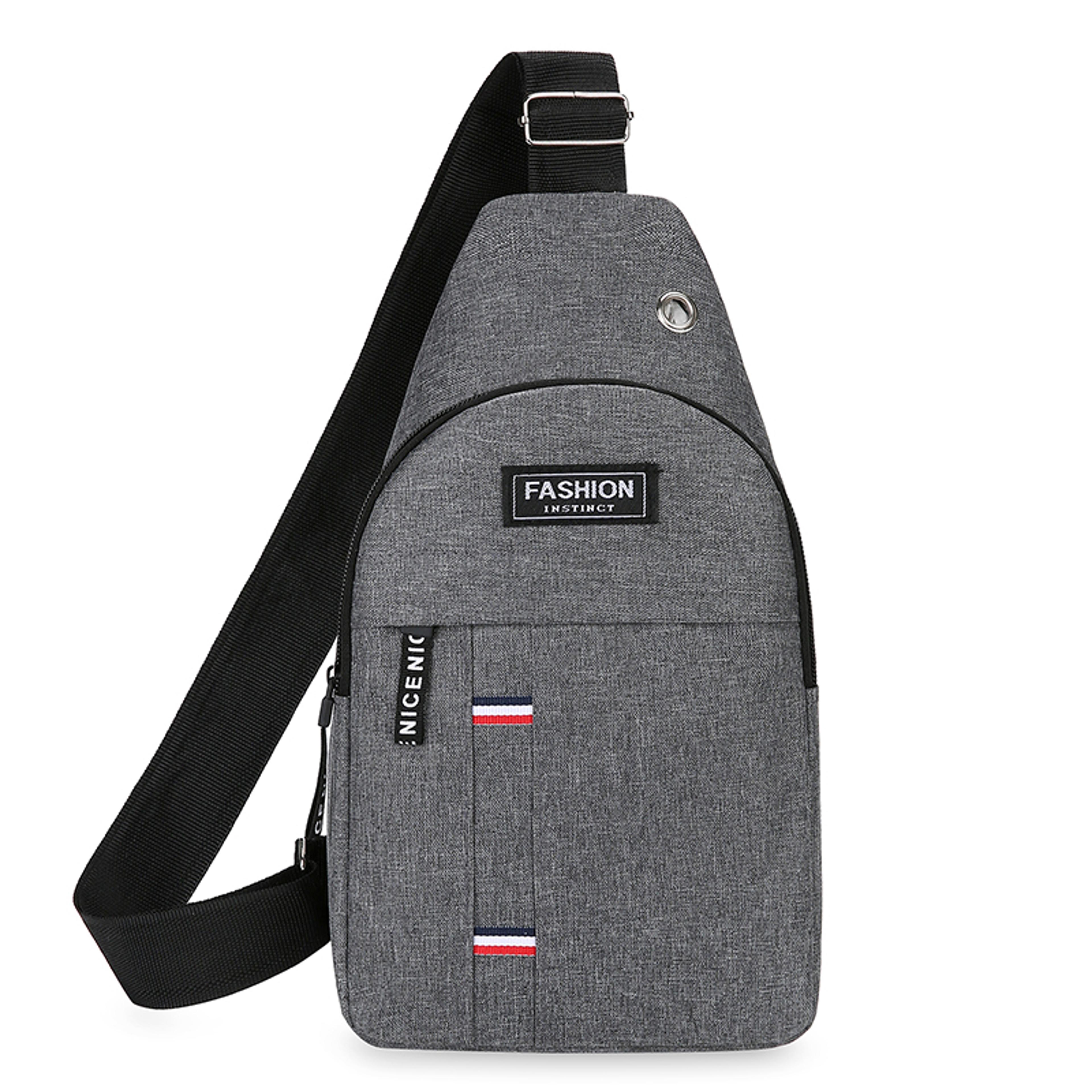mens large capacity chest bag crossbody sling bag for travel and outdoor sports
