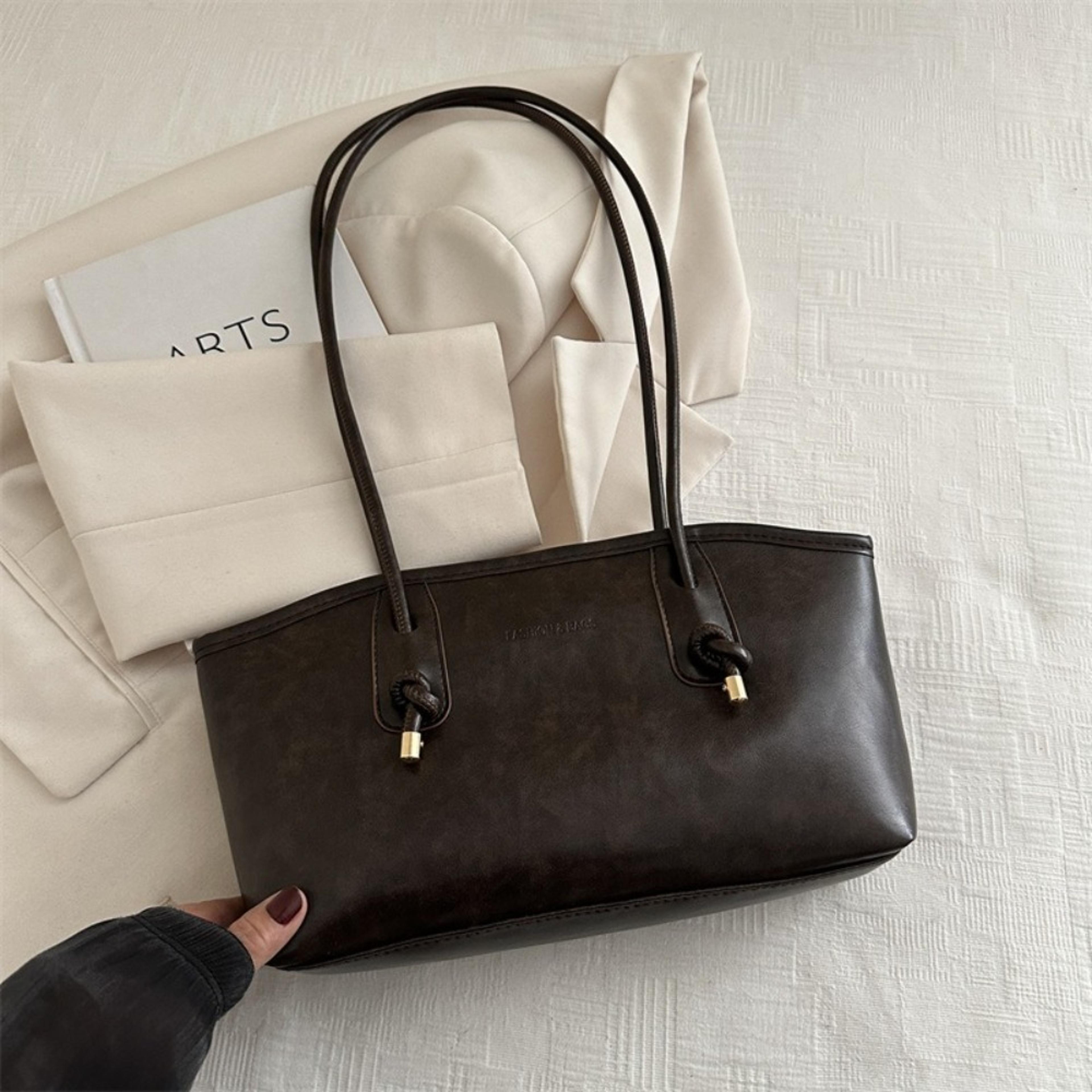 large capacity pu leather work tote bag for women