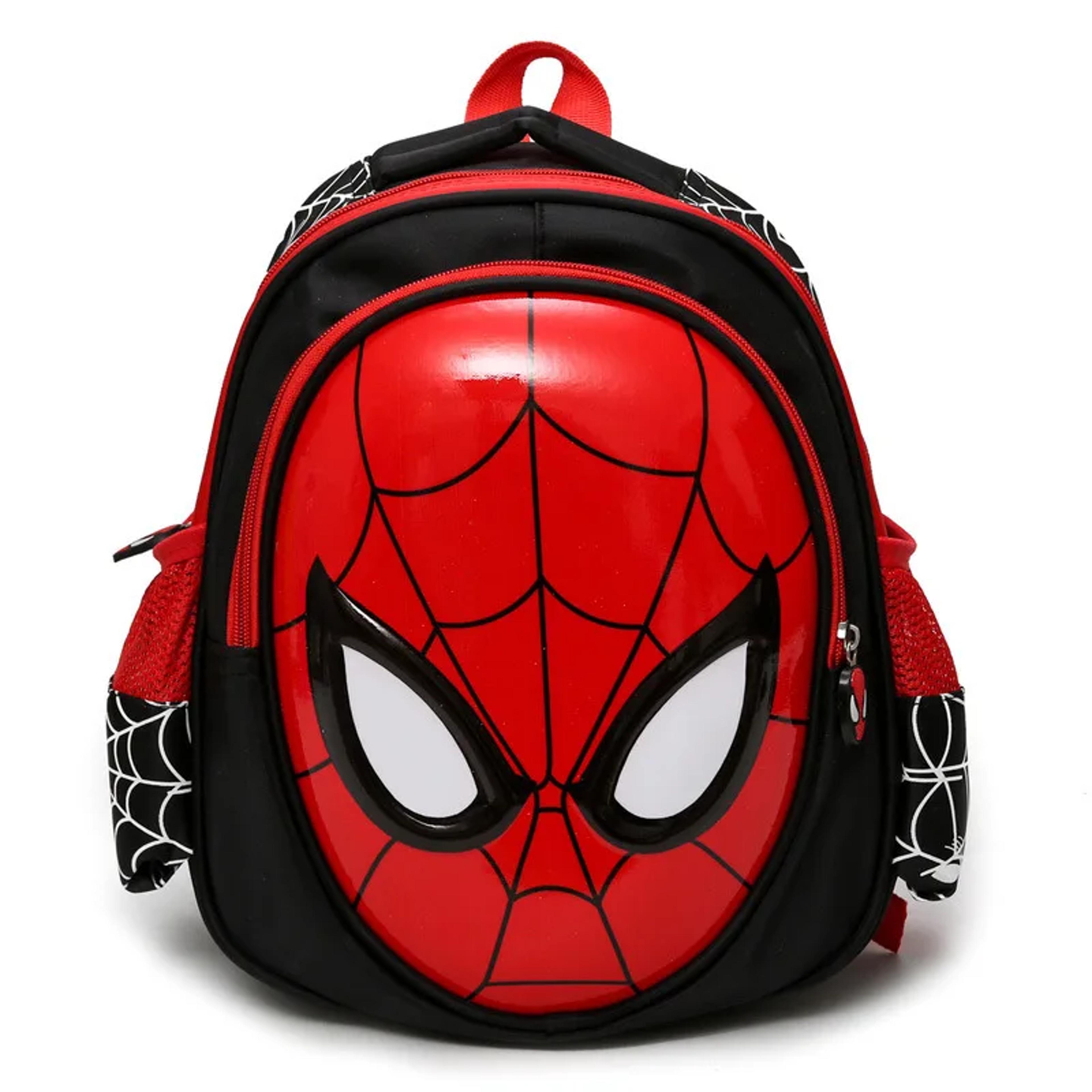cartoon boys canvas school backpack with zipper closure