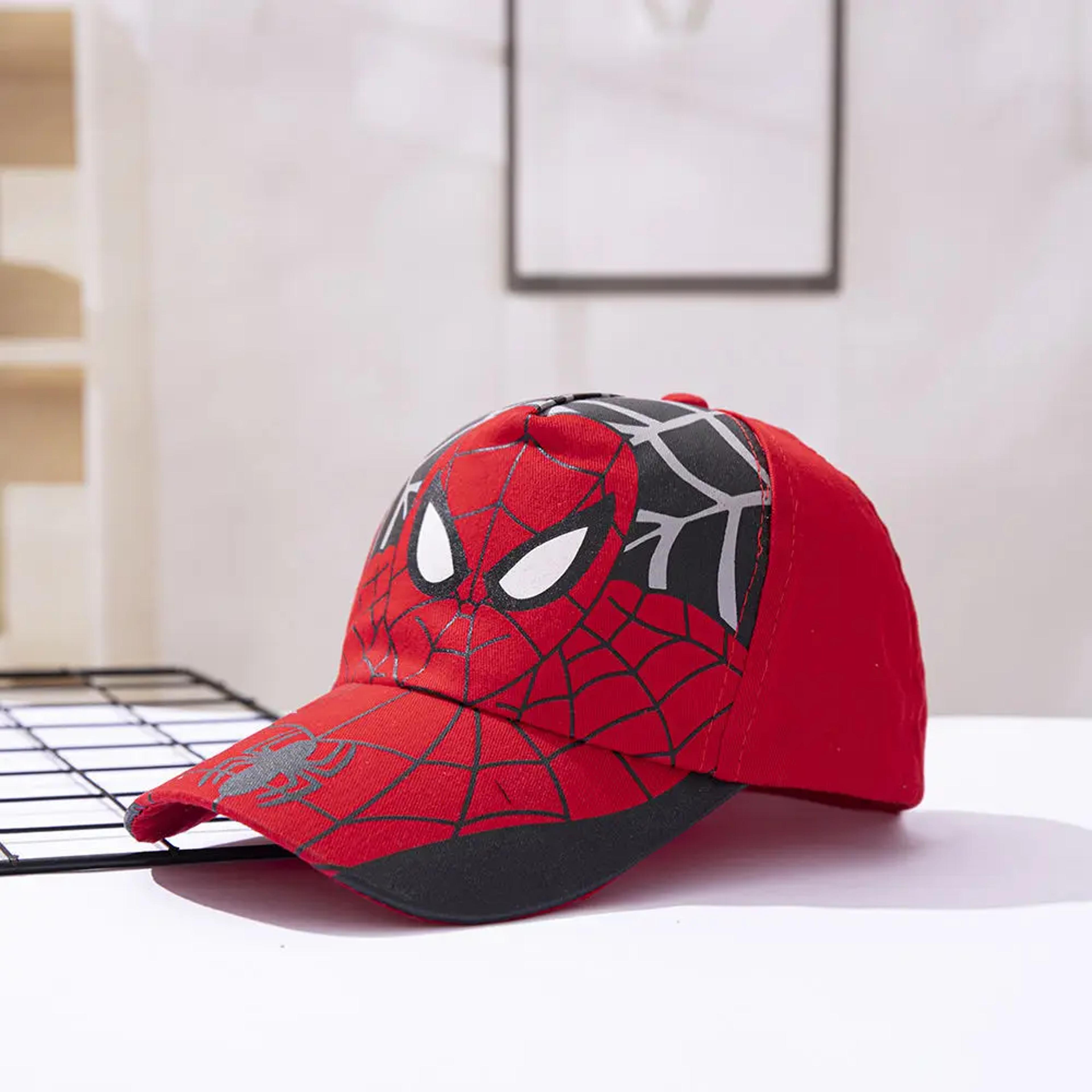 spider pattern unisex baseball cap polyester superhero cosplay hat