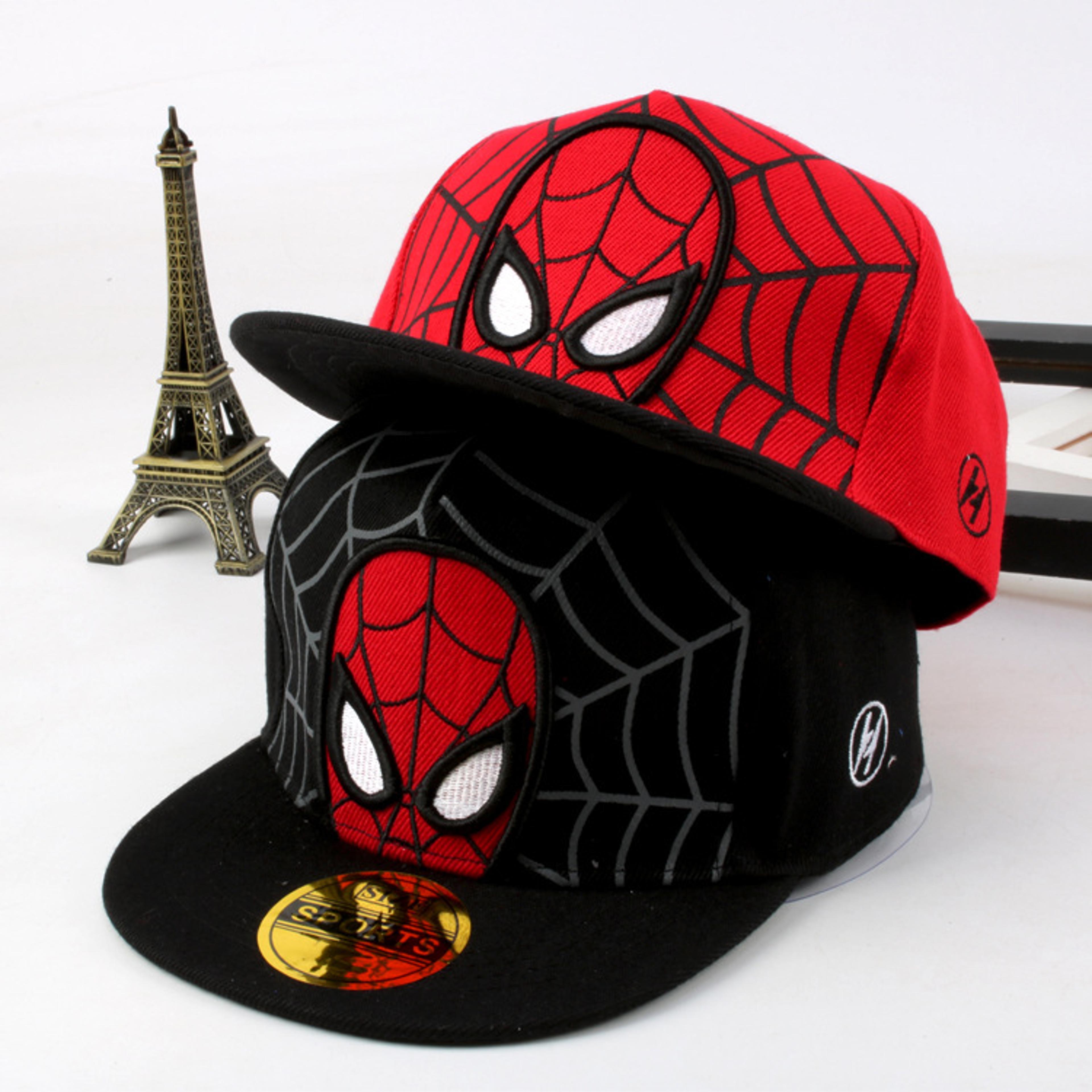 spider man cartoon baseball cap adjustable cotton snapback cosplay hat