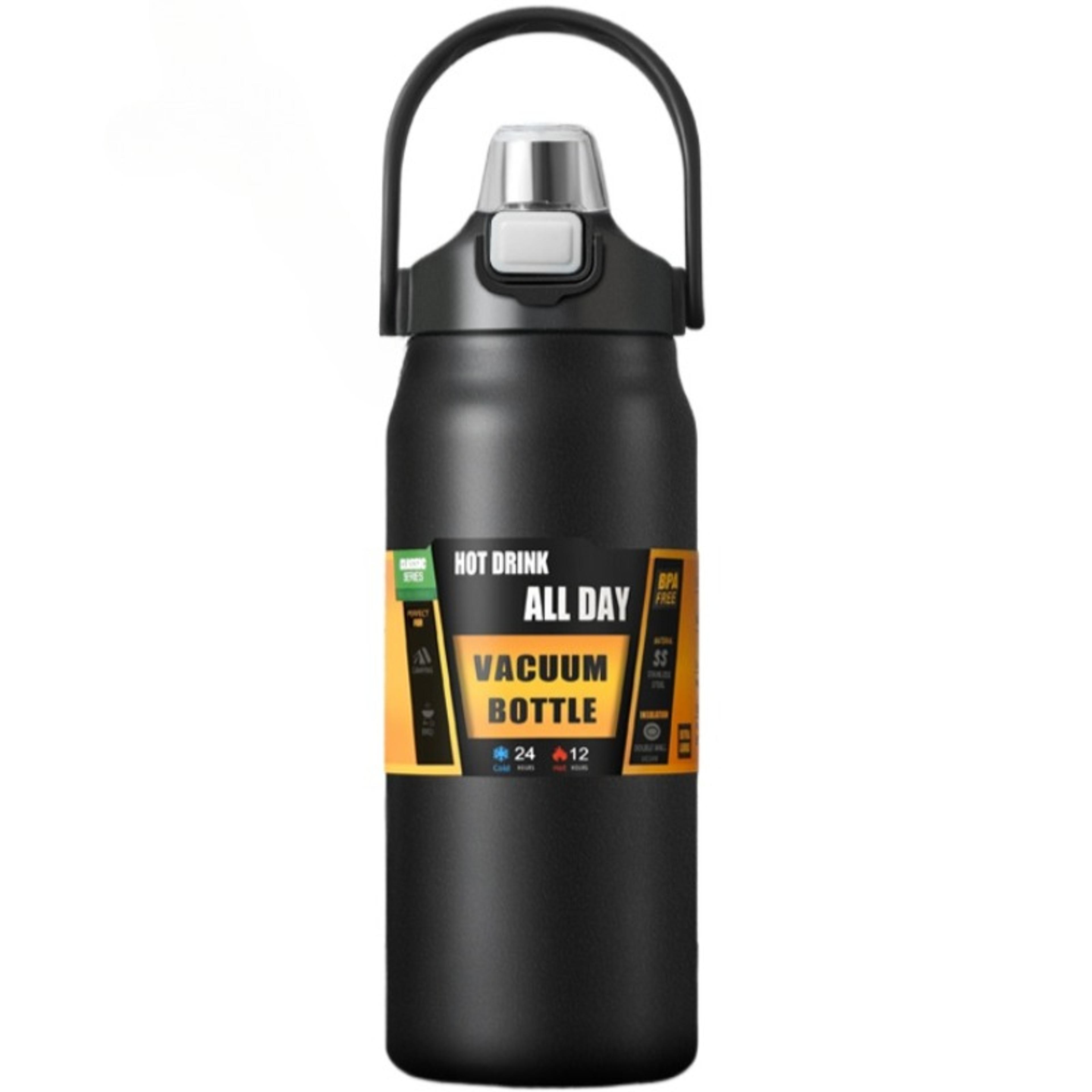 stainless steel vacuum thermos with straw for hot and cold drinks