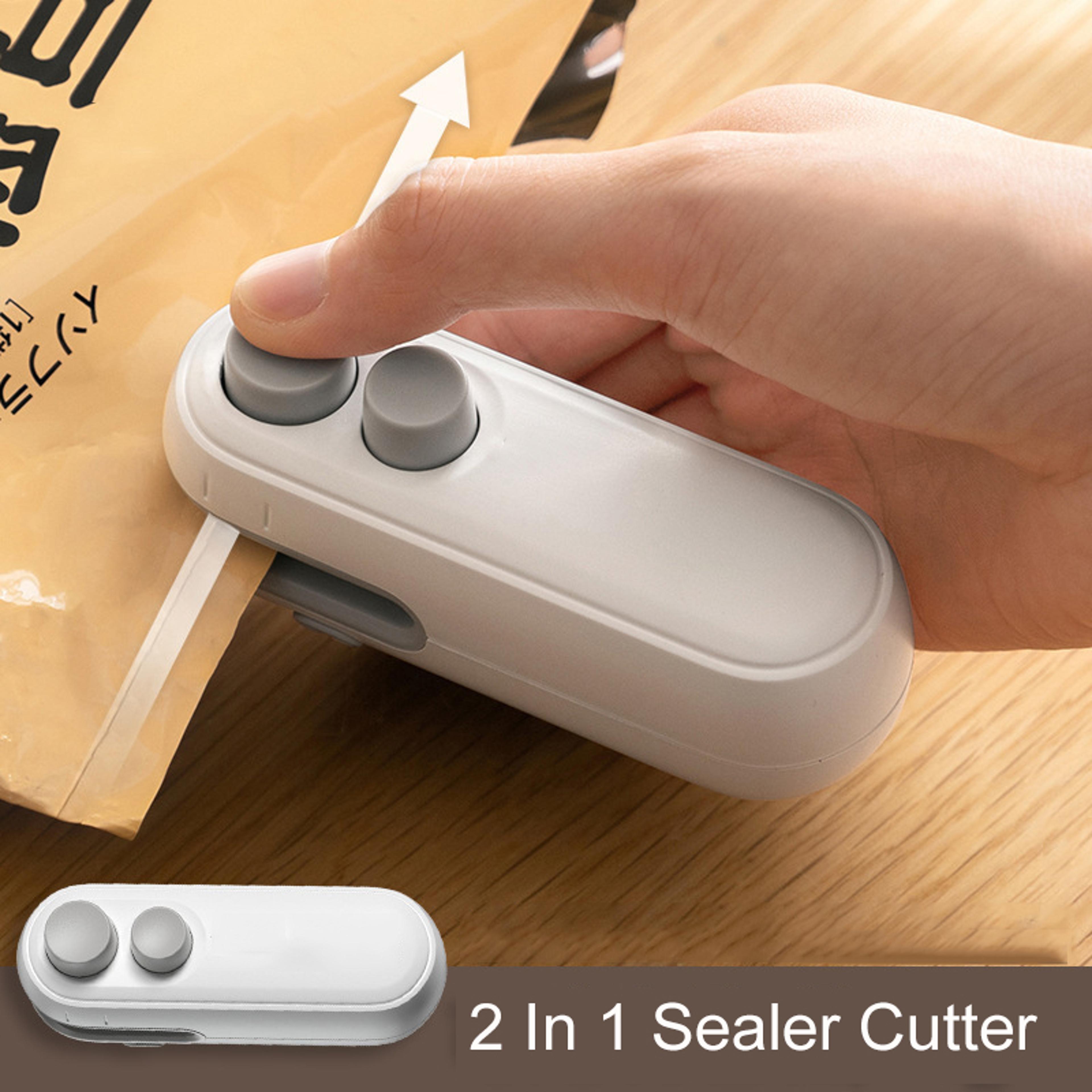 mini bag sealer and cutter handheld portable plastic bag resealer