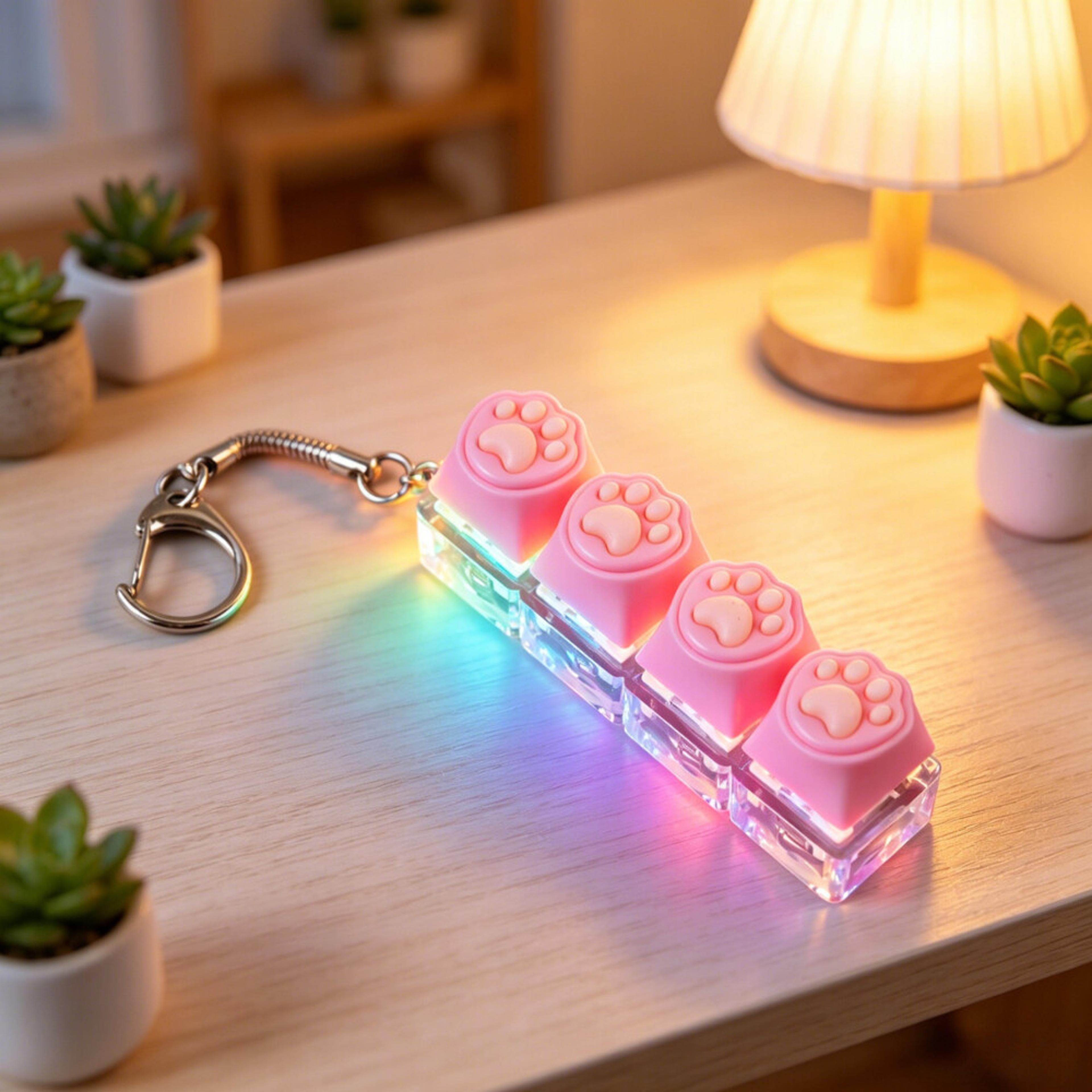 led keyboard keychain fidget clicker toy for ages fourteen plus