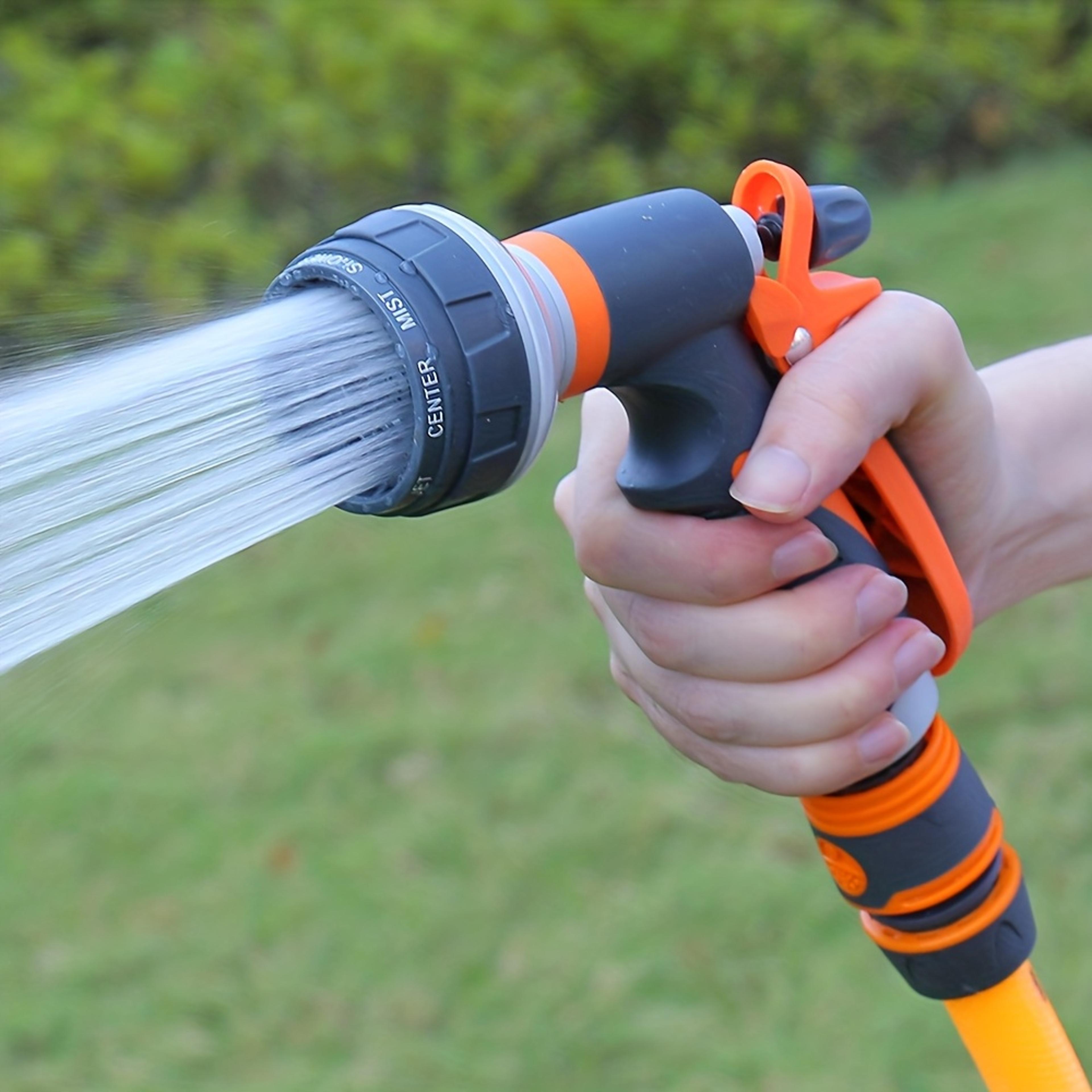 high pressure garden spray gun with adjustable nozzle for outdoor watering