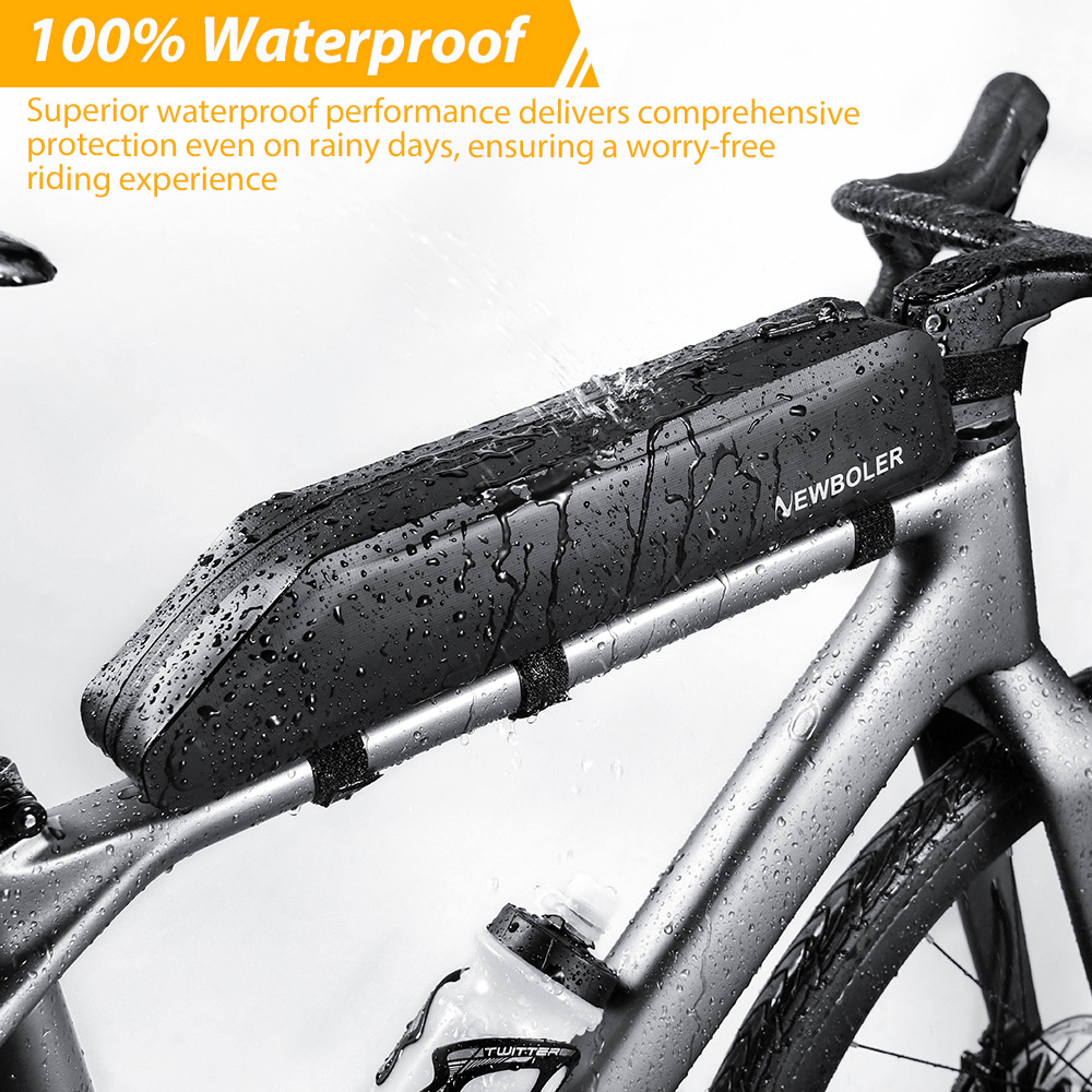 bike top tube bag pvc rainproof cycling frame tool pouch