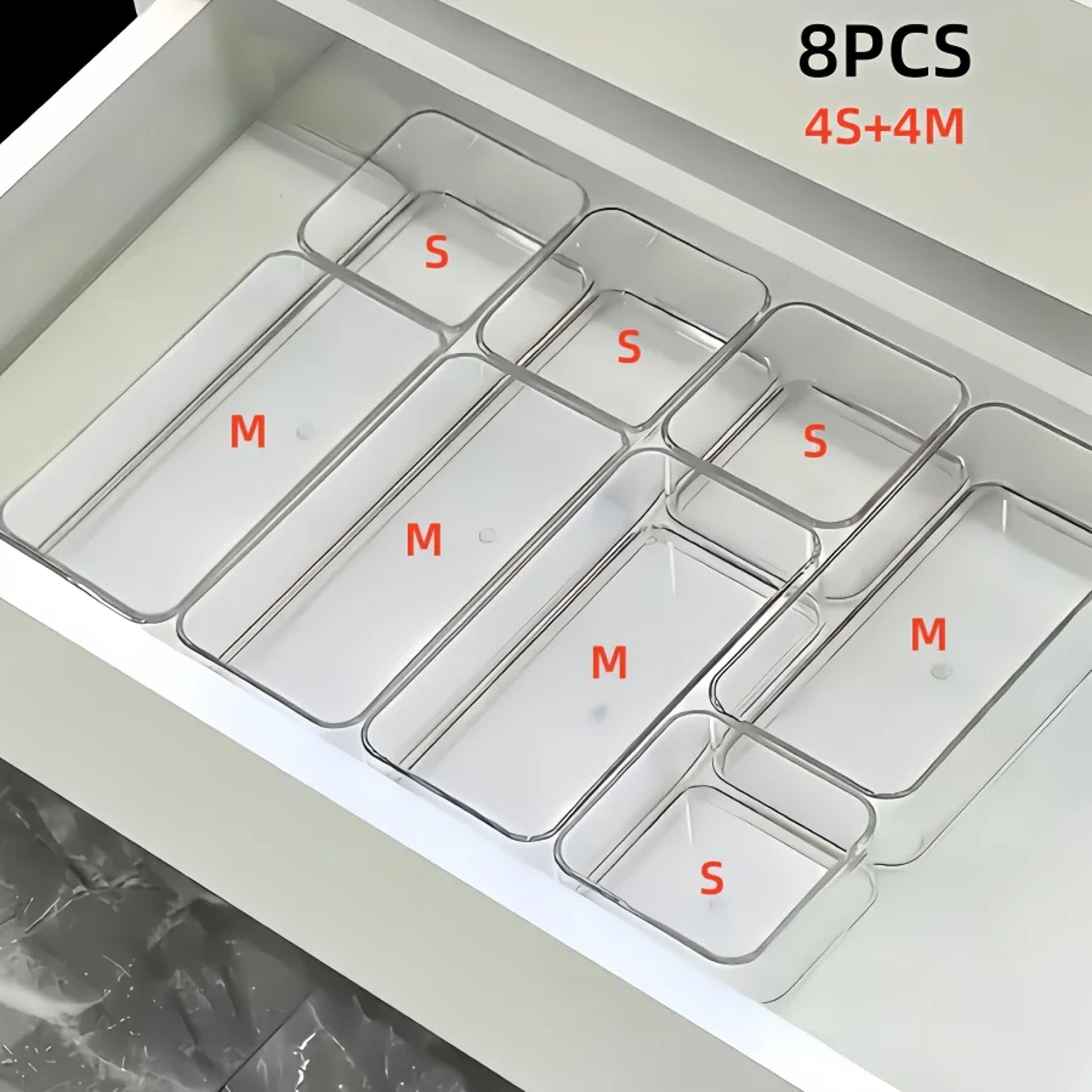 transparent cosmetic and desktop storage organizer box