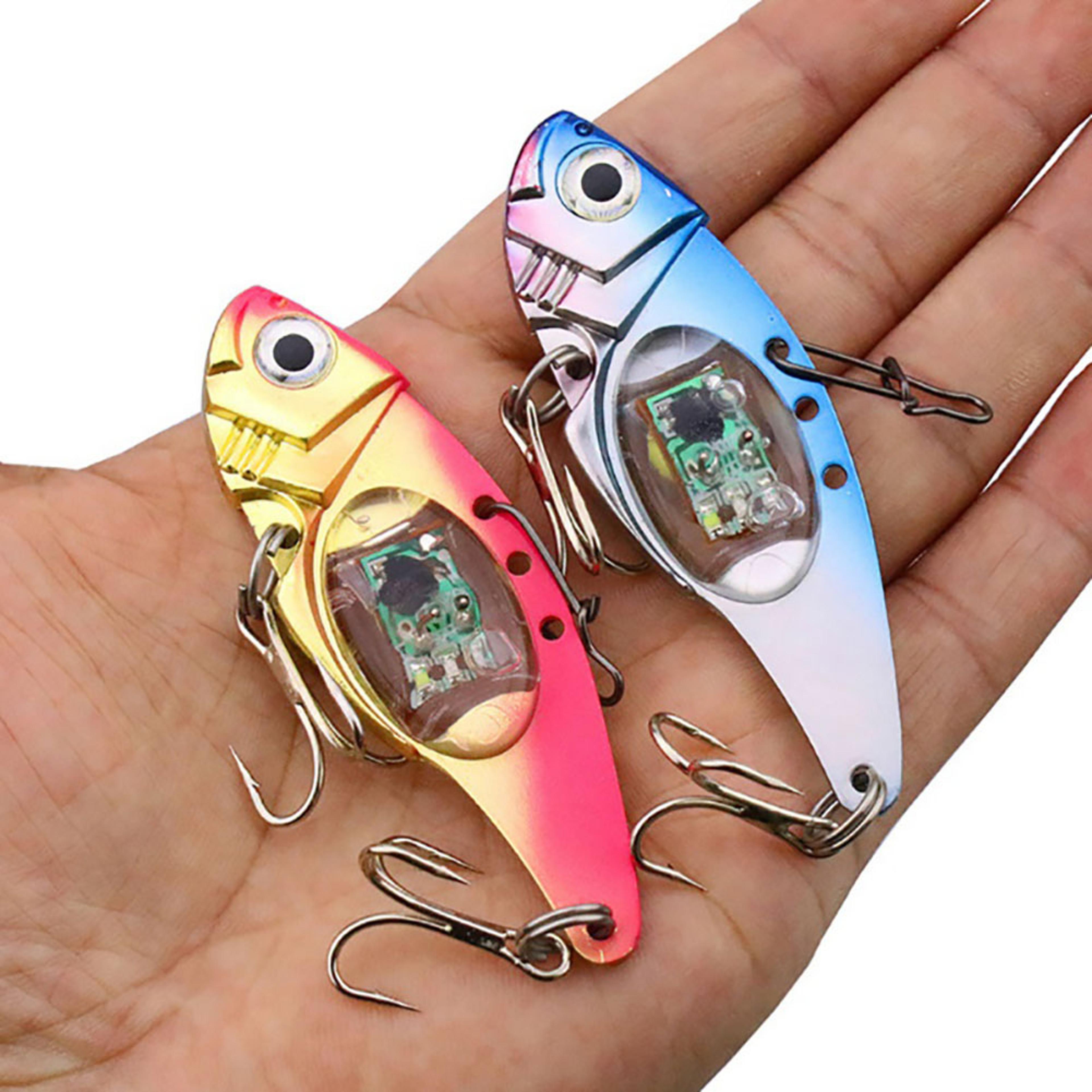 underwater led vibration sinking lure for saltwater jigging and squid fishing