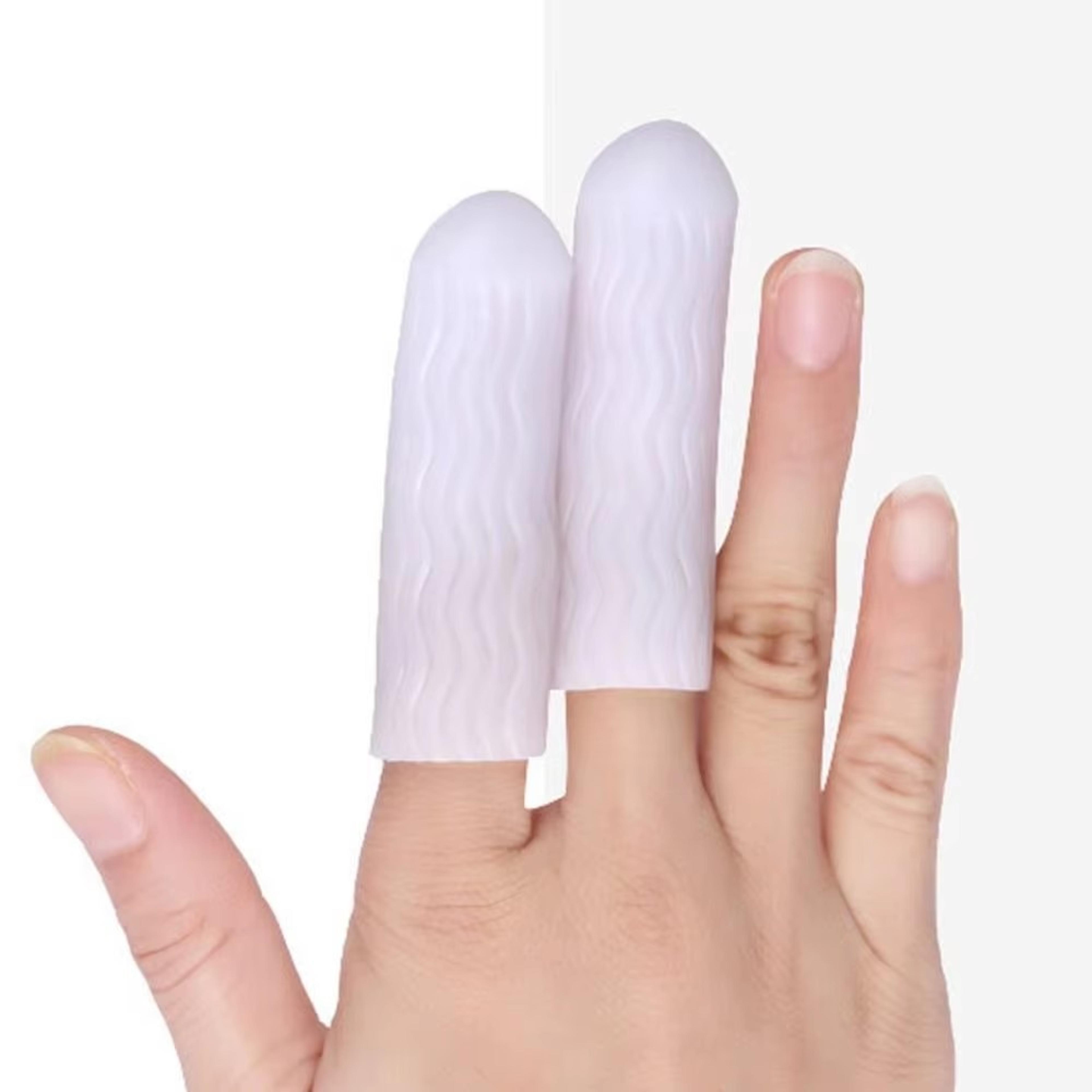 silicone finger protector sleeves heat resistant anti cut kitchen guards two piece set