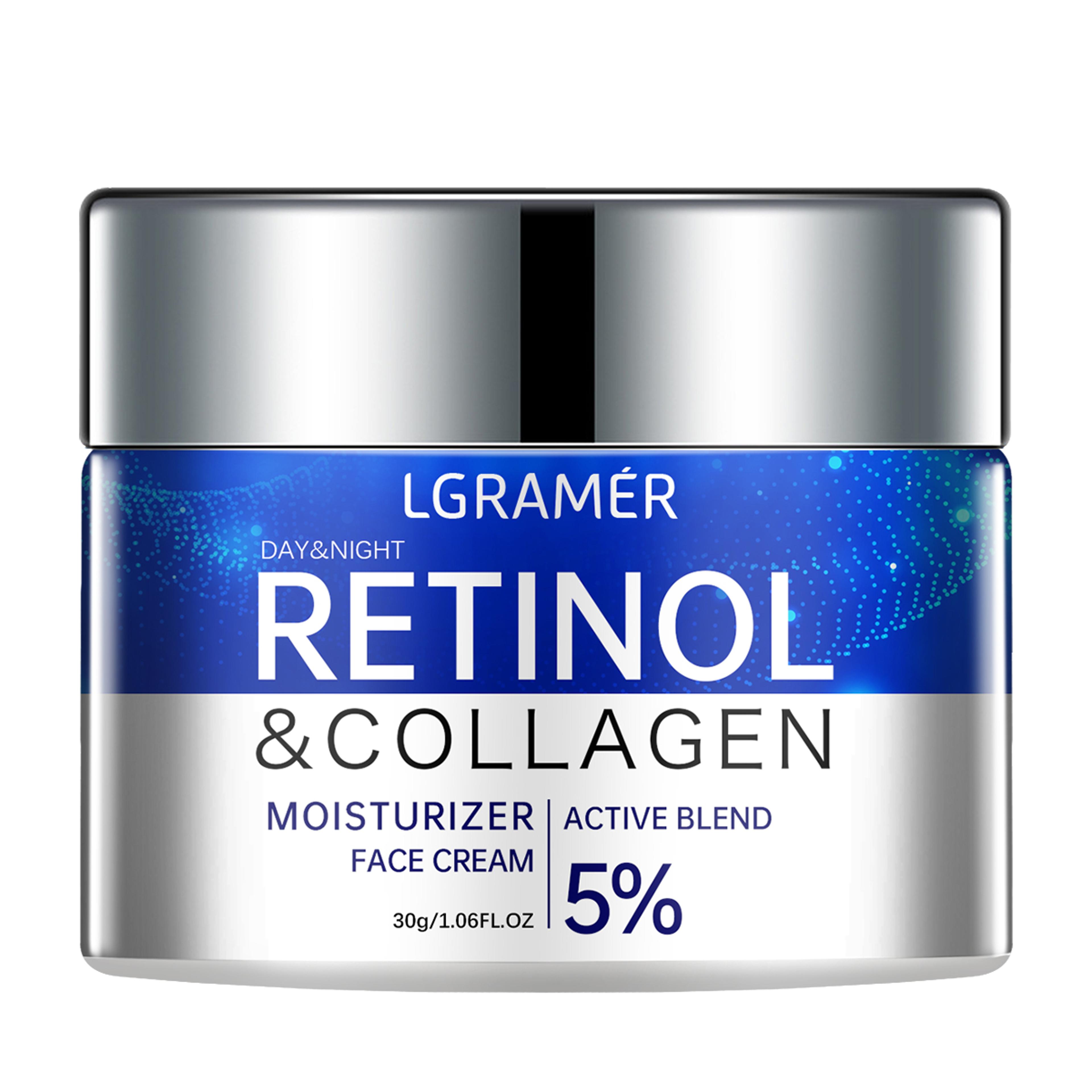 retinol moisturizing face cream for dry skin and improved skin texture