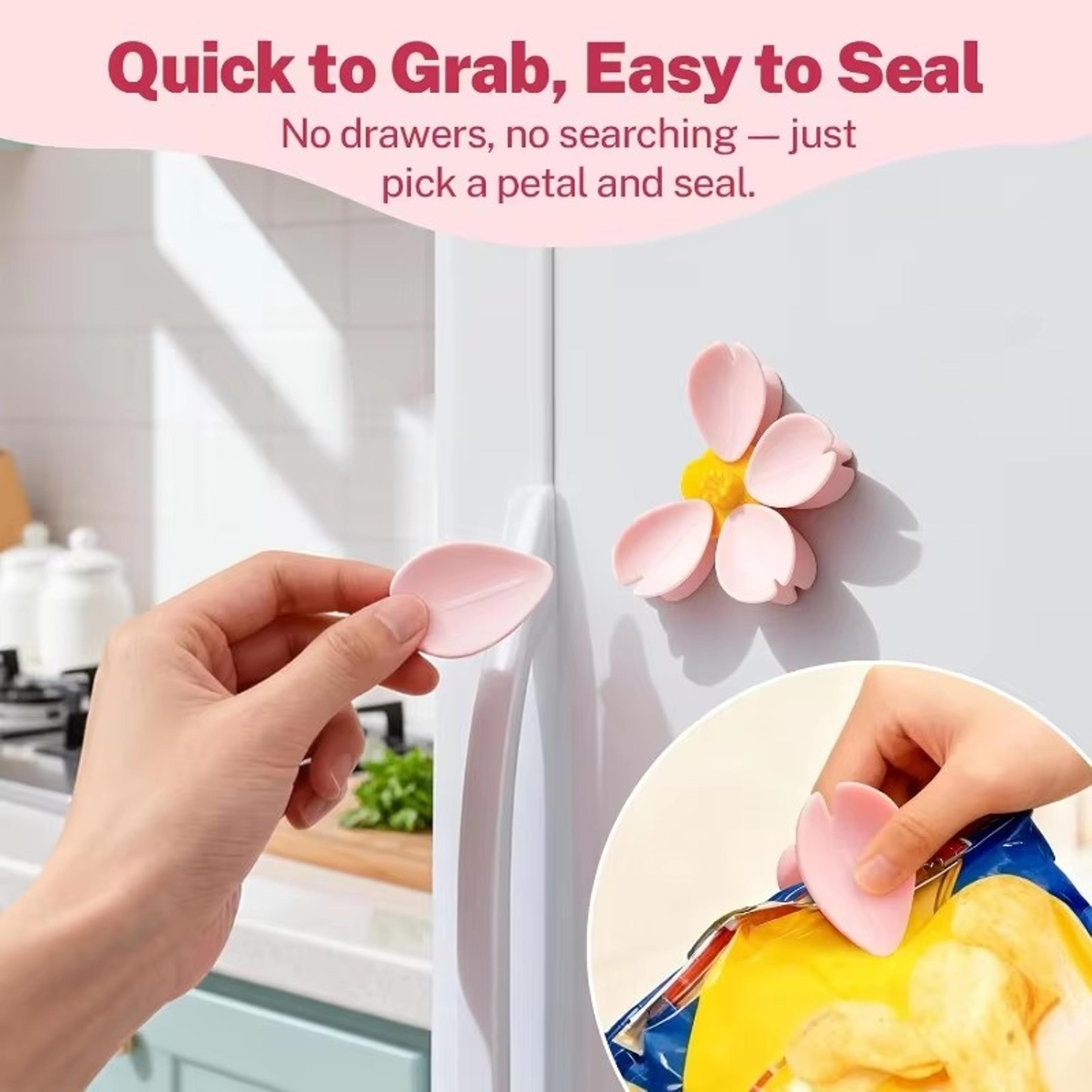 lotus magnetic bag clips ten petal food sealing clips for kitchen storage
