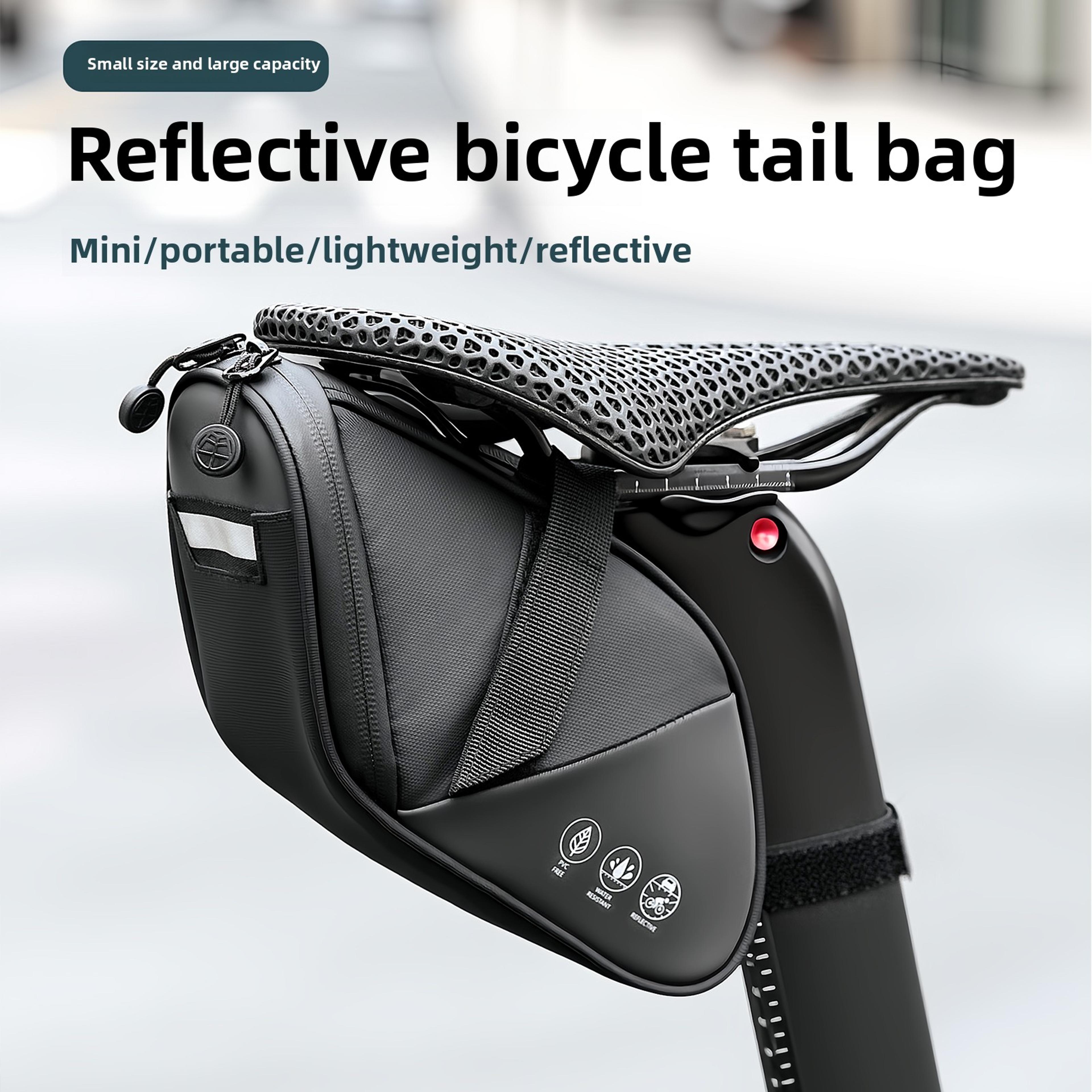 shockproof refective rear bicycle seatpost saddle bag large capacity mtb tail bag