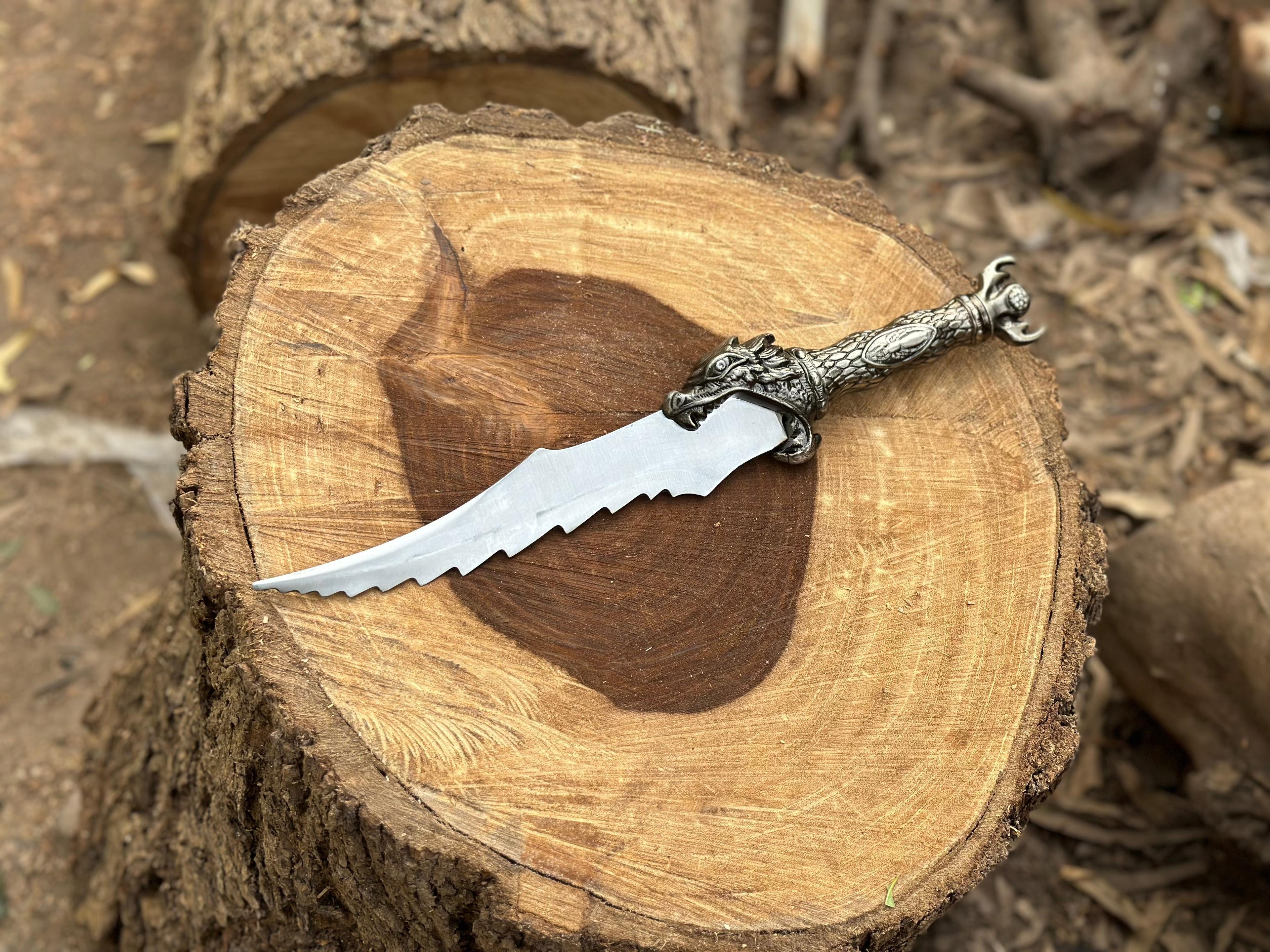dragon handle fantasy mini dagger stainless steel collectible letter opener display knife