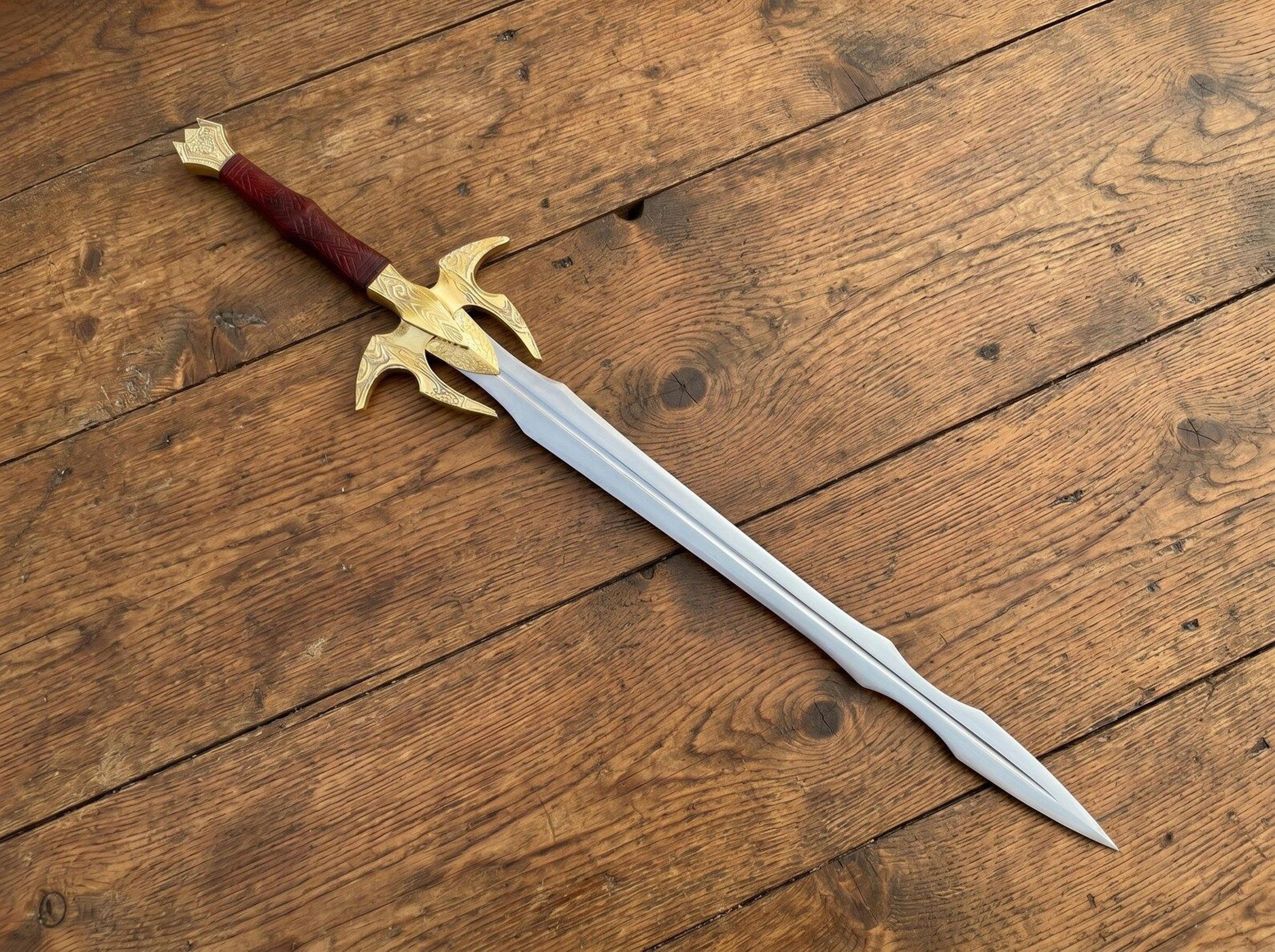 legendary hero long sword replica | premium stainless steel medieval display sword | artisan fantasy collector gift | rp