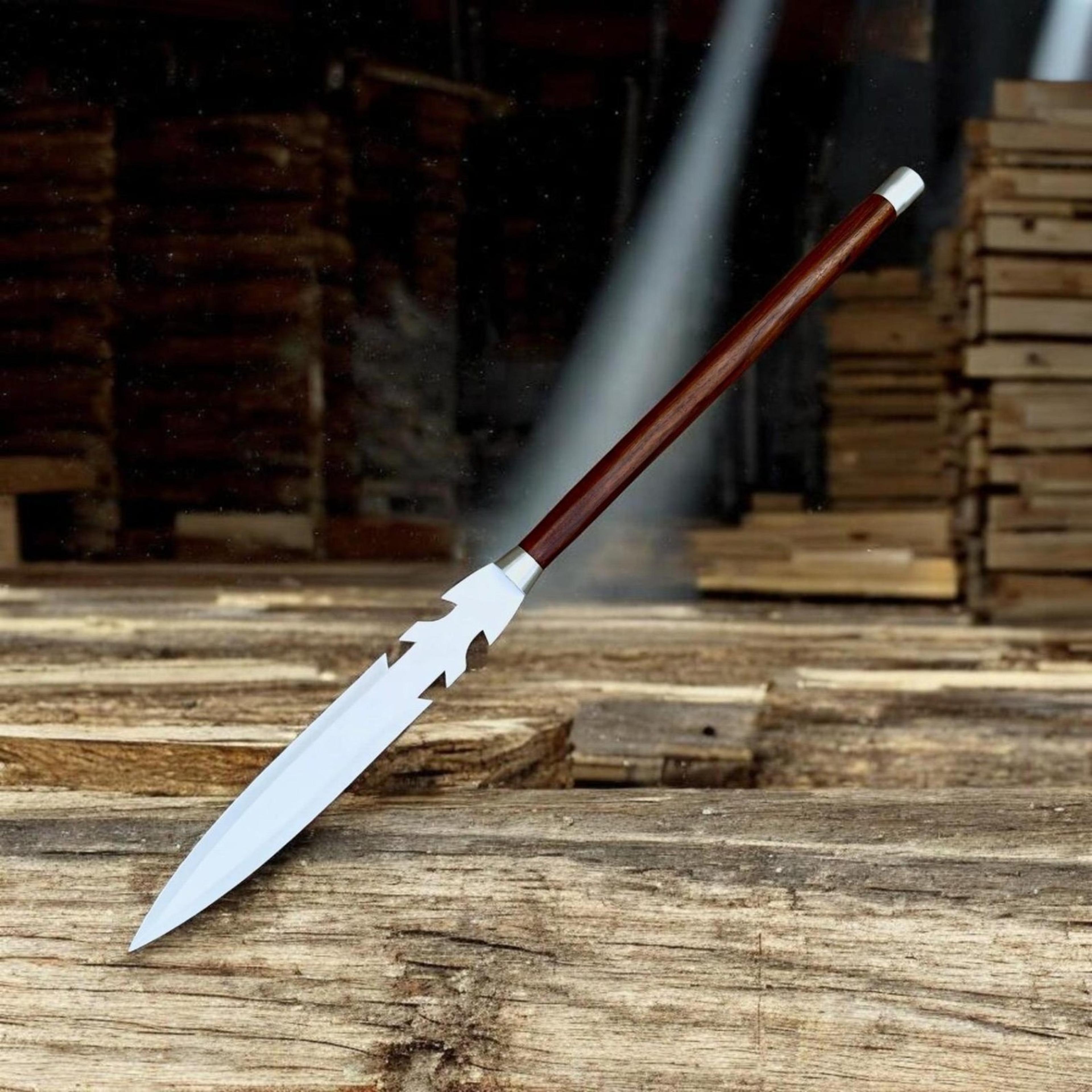 handmade viking-inspired decorative spear norse medieval collectible for cosplay display