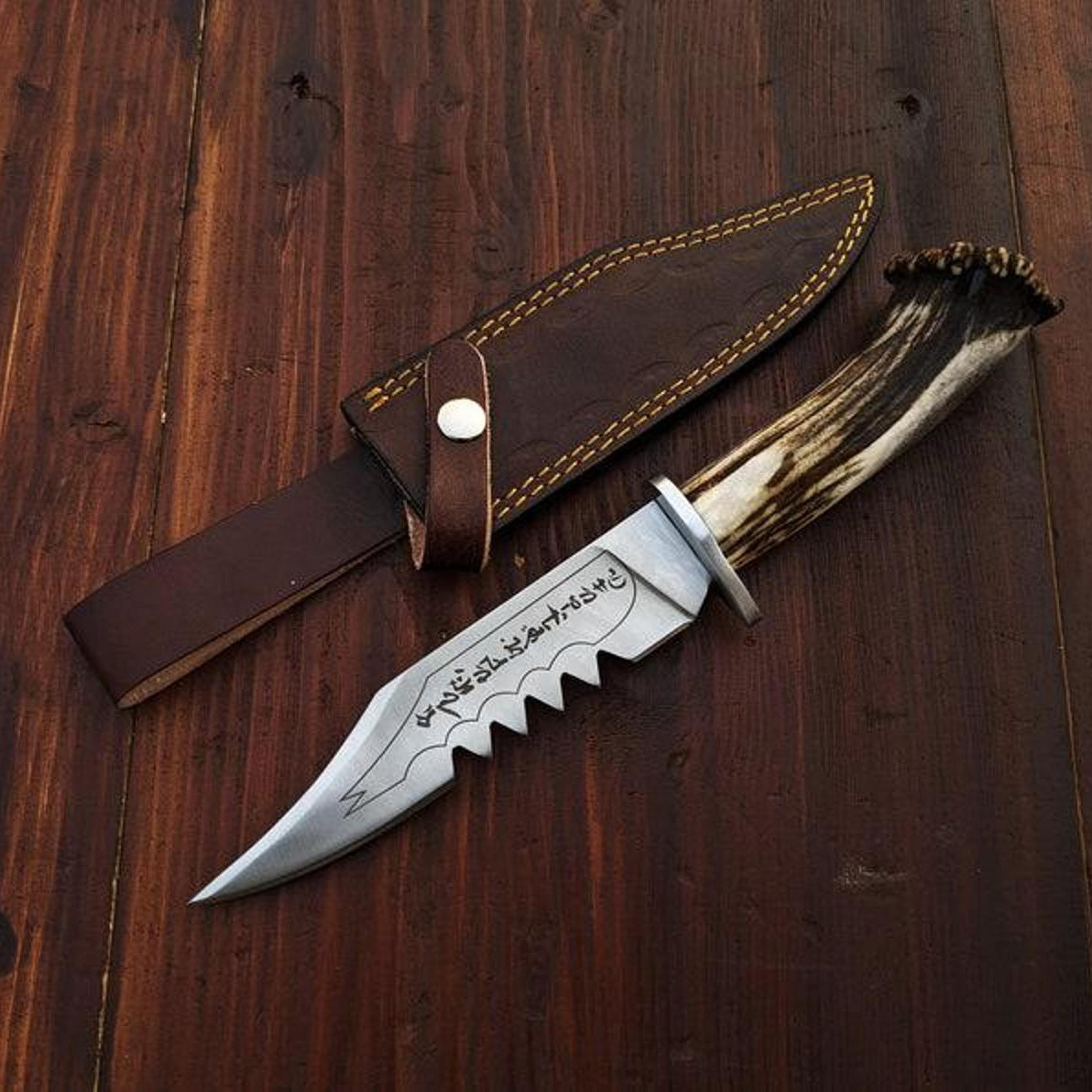 supernatural ruby demon killing knife replica handmade stainless steel blade real antler handle