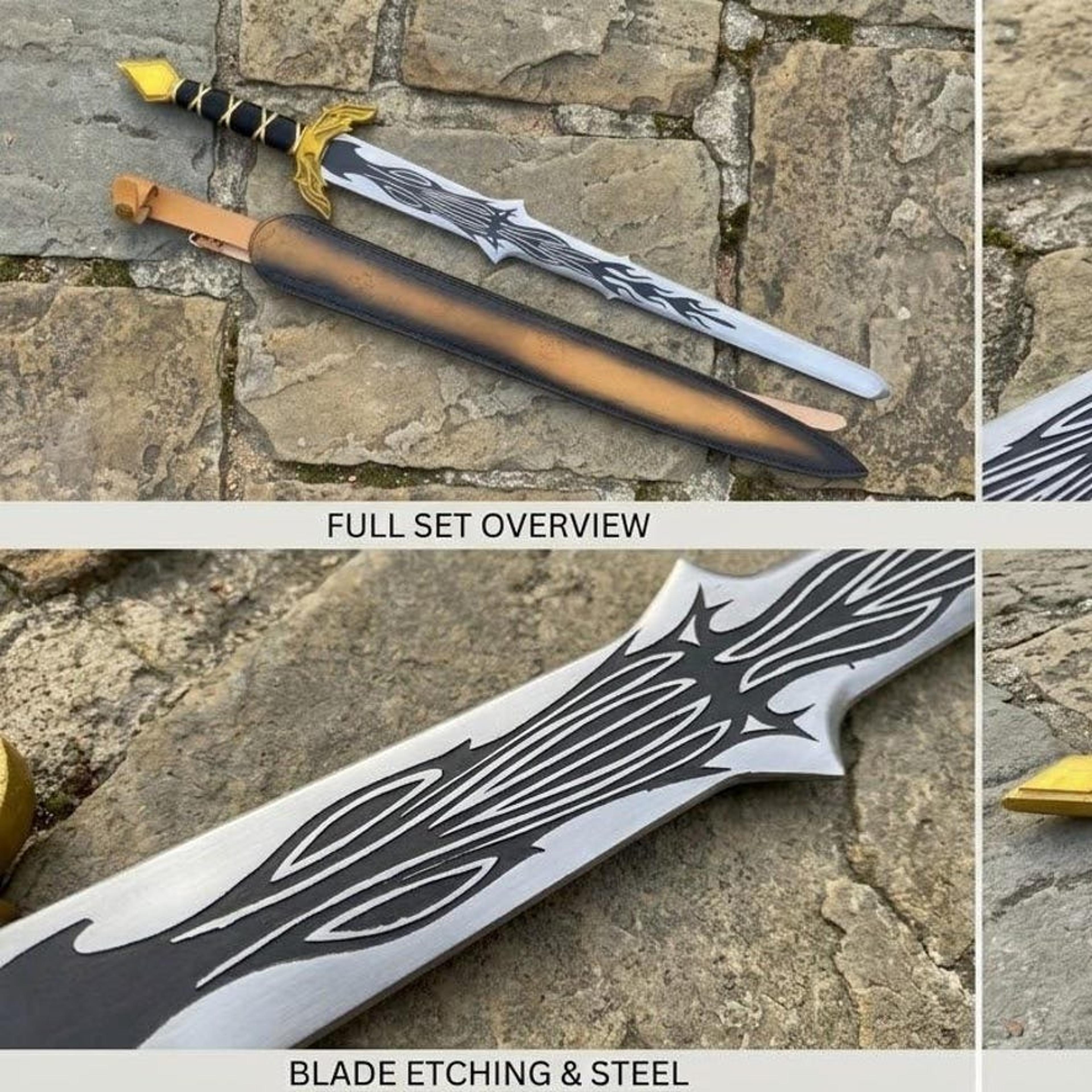 handcrafted allanons sword replica from the shannara chronicles with 28 inch steel blade and pr