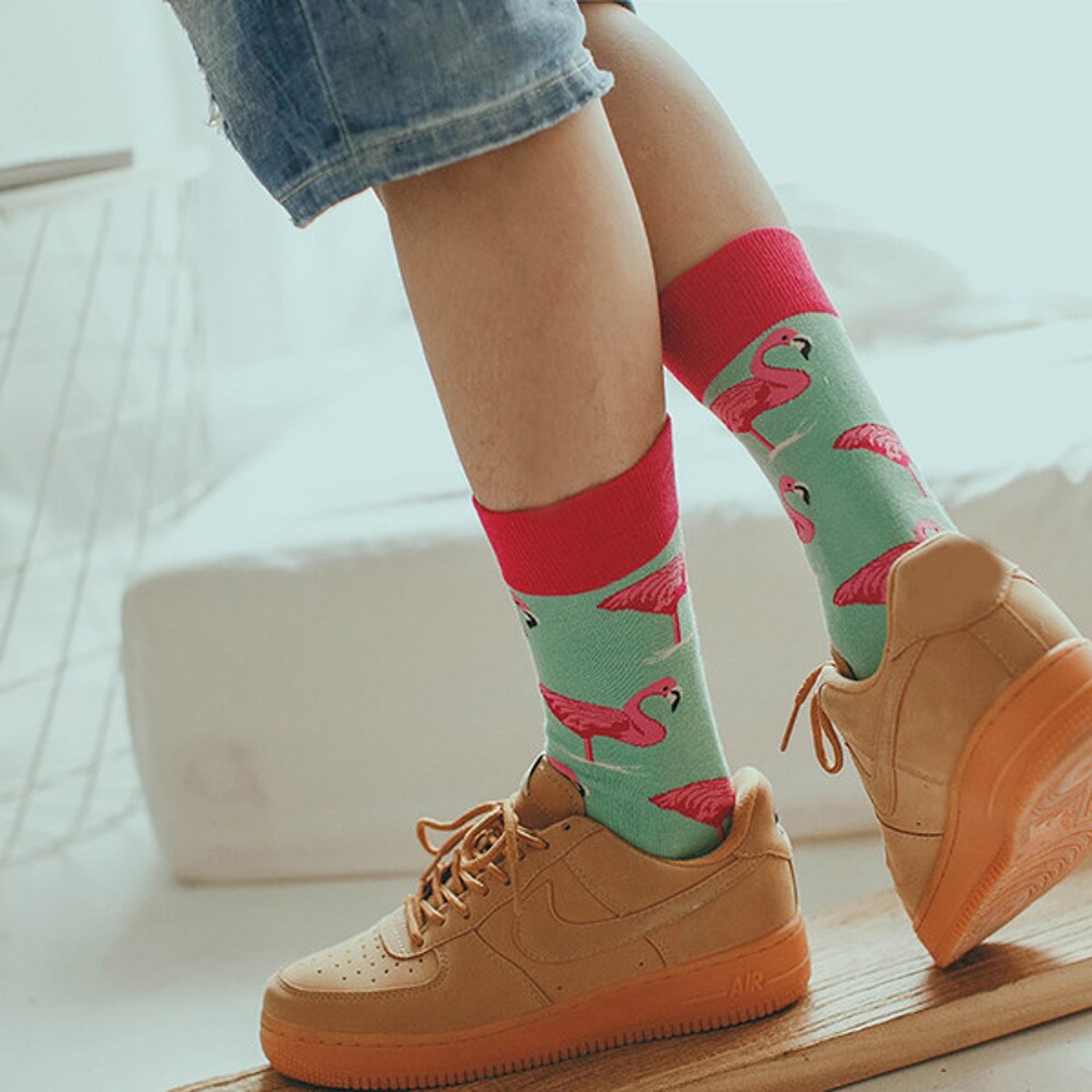 cute flamingo socks for men & women