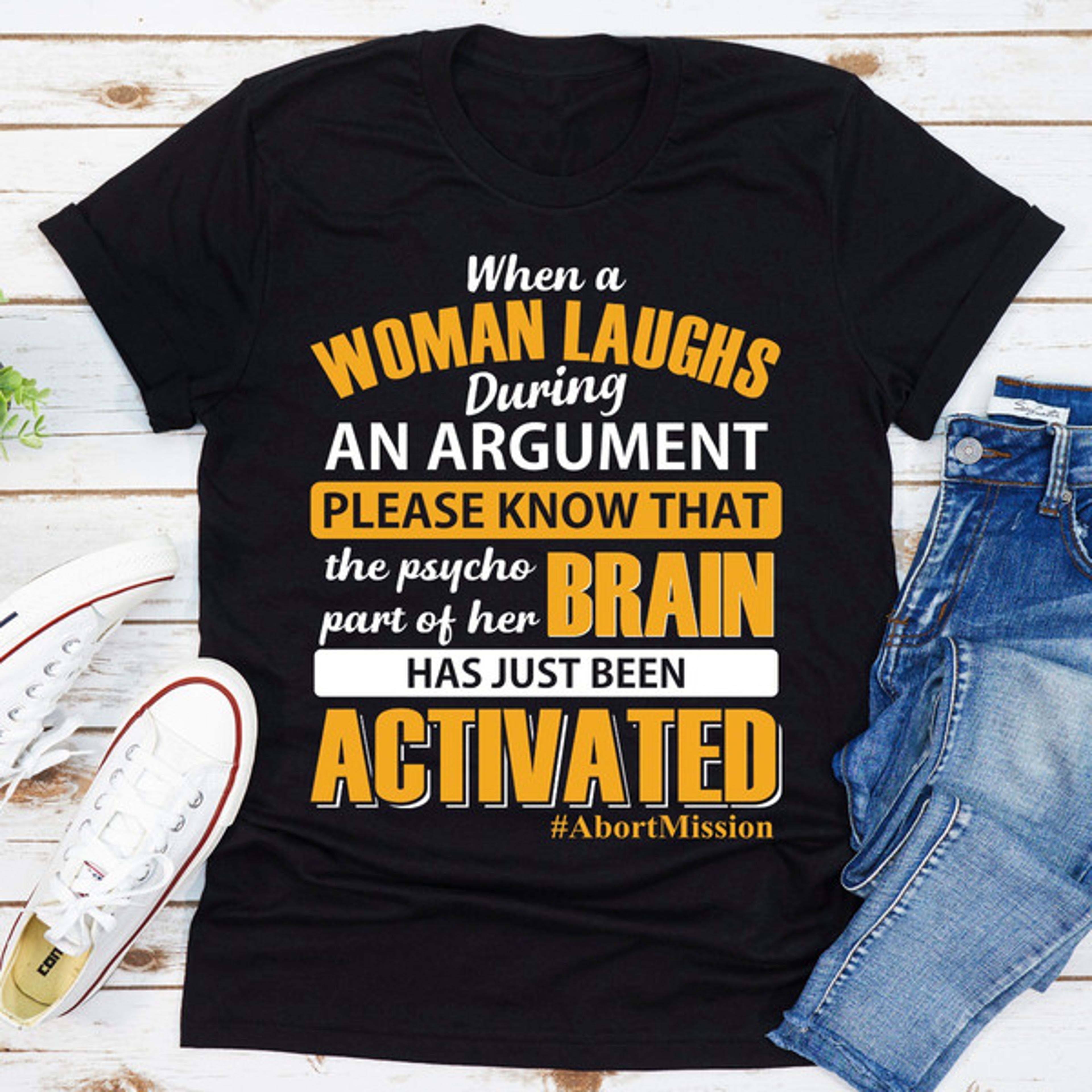 when a woman laughs during an argument