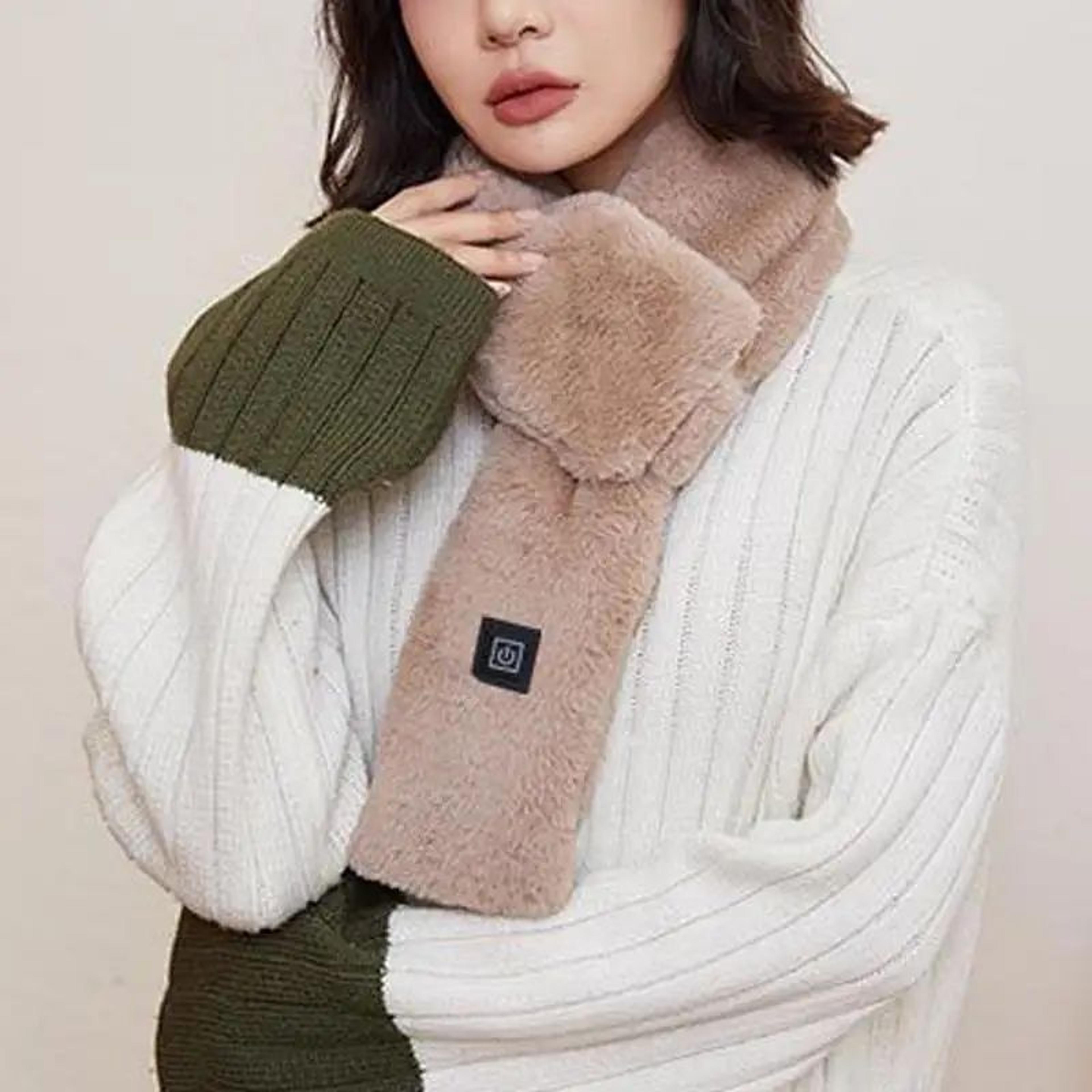 heated neck scarf, electric heated soft neck wrap, skiing heating scarf for men and women
