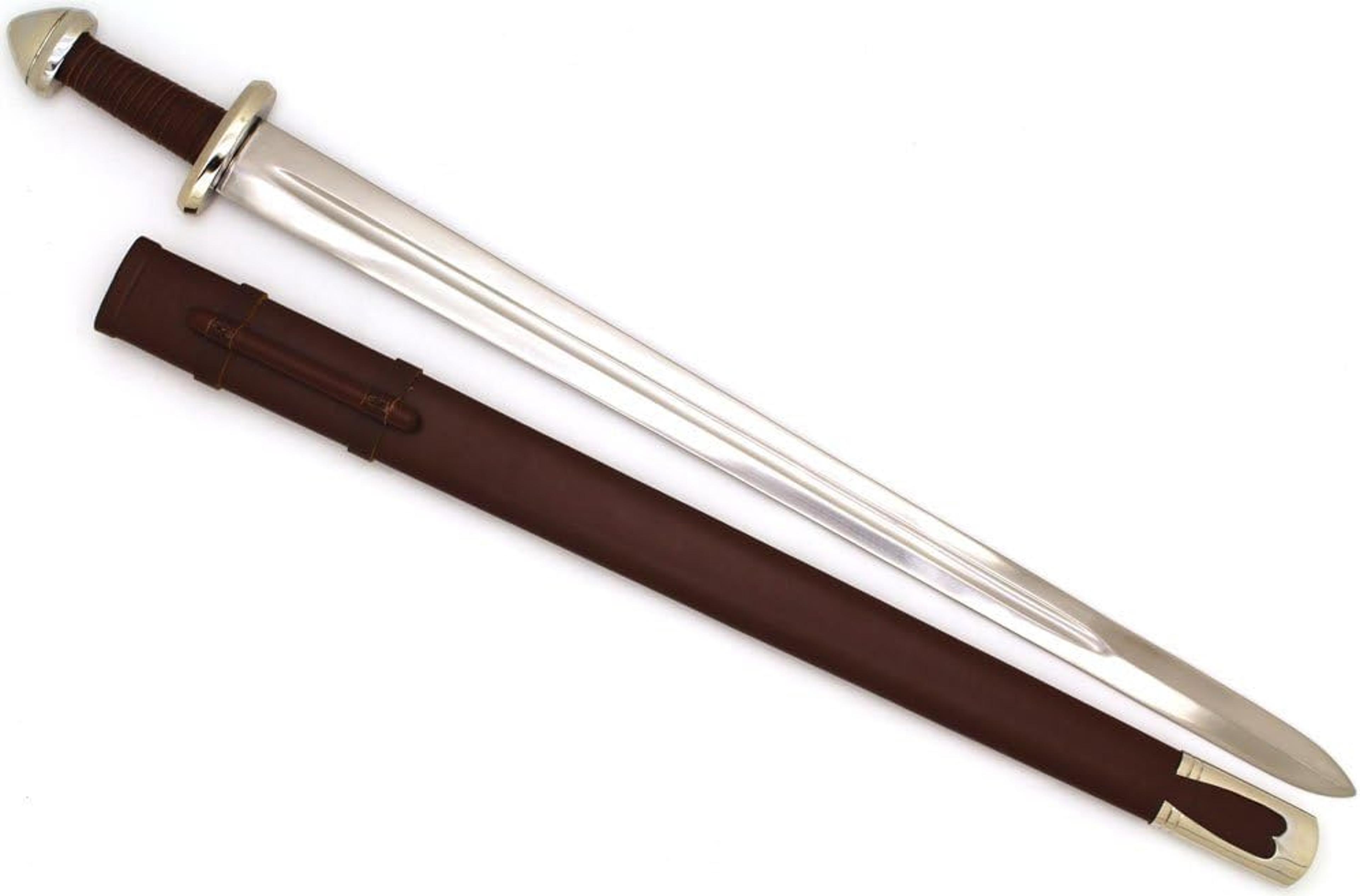 handmade damascus steel 38 inches long scottish claymore viking sword with original leather sheath