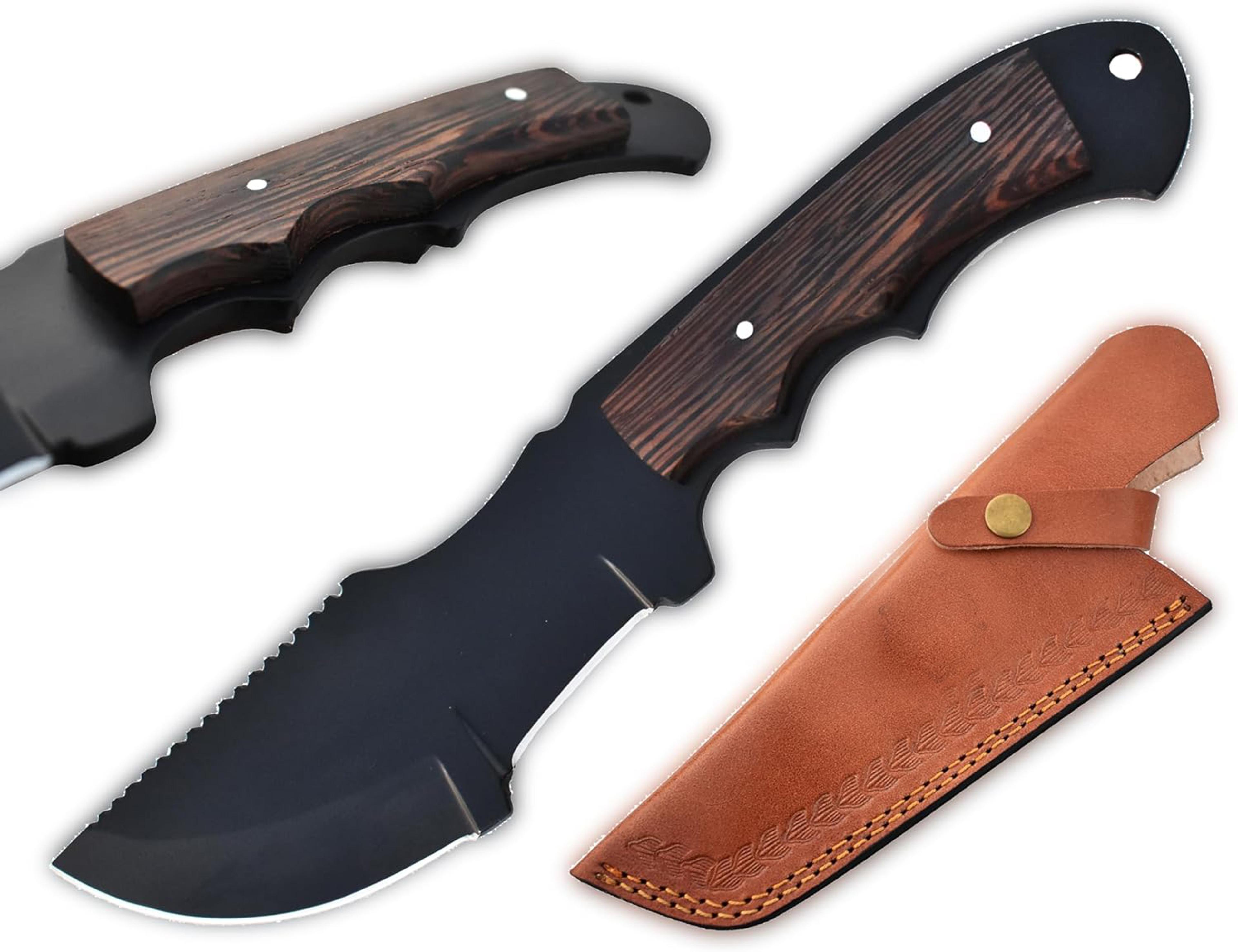custom handmade d2 tracker knife full tang bushcraft outdoor survival knife fixed blade hunting knife with sheath