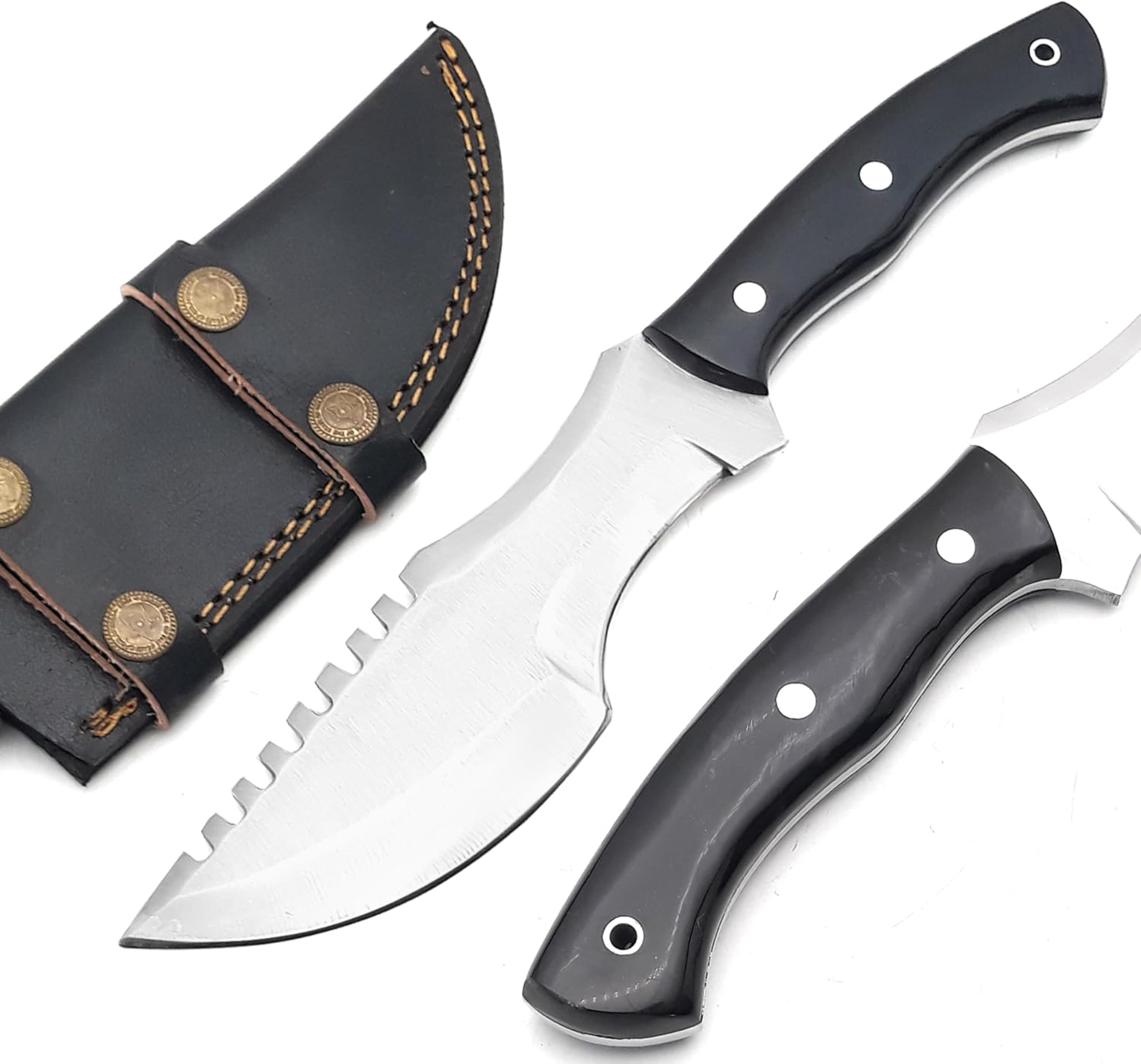 handmade d2 tracker knife with sheath outdoor knife survival camping knife d2 fixed blade hunting knife camping edc